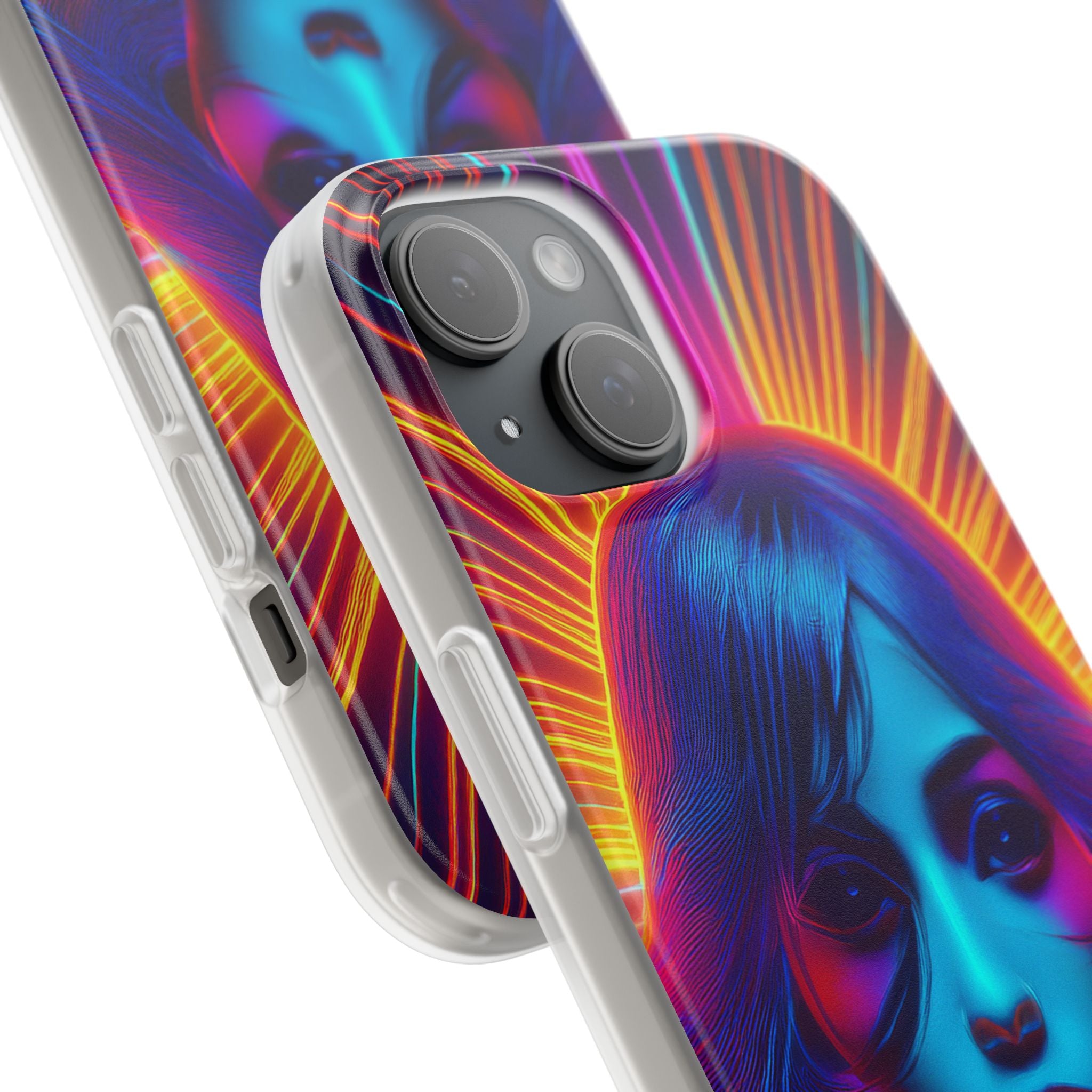 Phone Case — Neon Retro Portrait Mandala