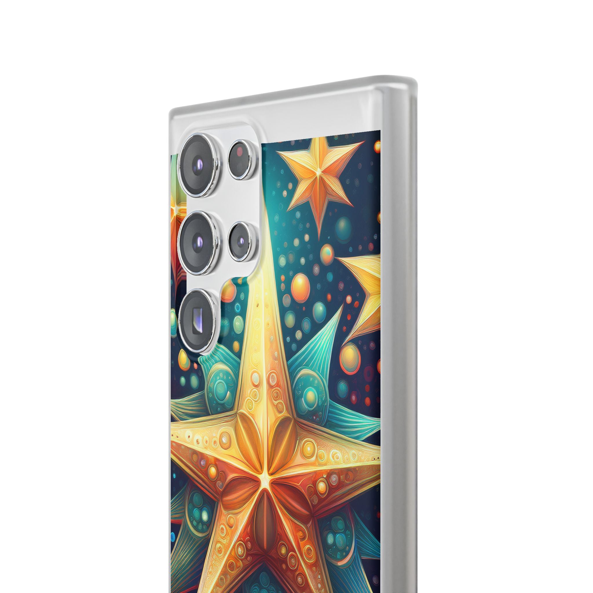Starburst Galaxy Phone Case — Colorful Cosmic Star Design Flexible Case