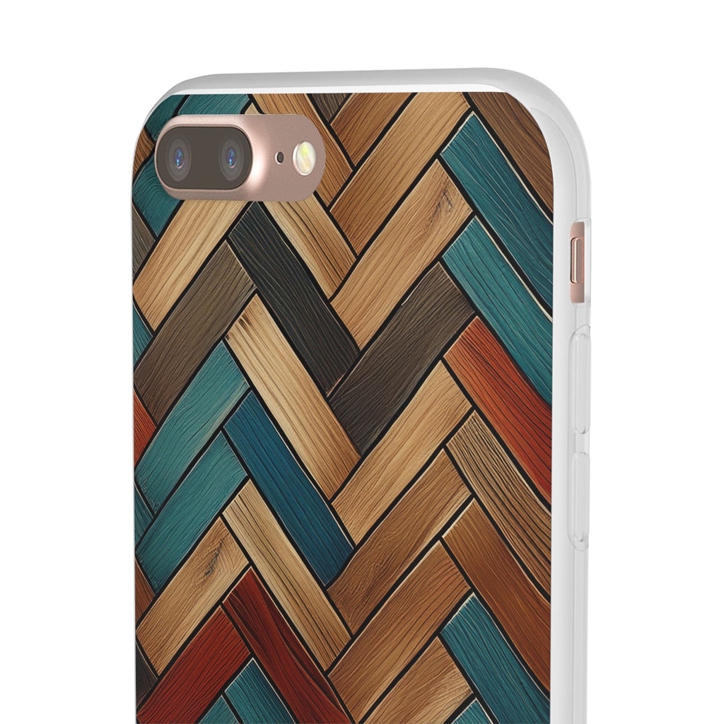 Herringbone Wood Pattern Flexi Phone Case