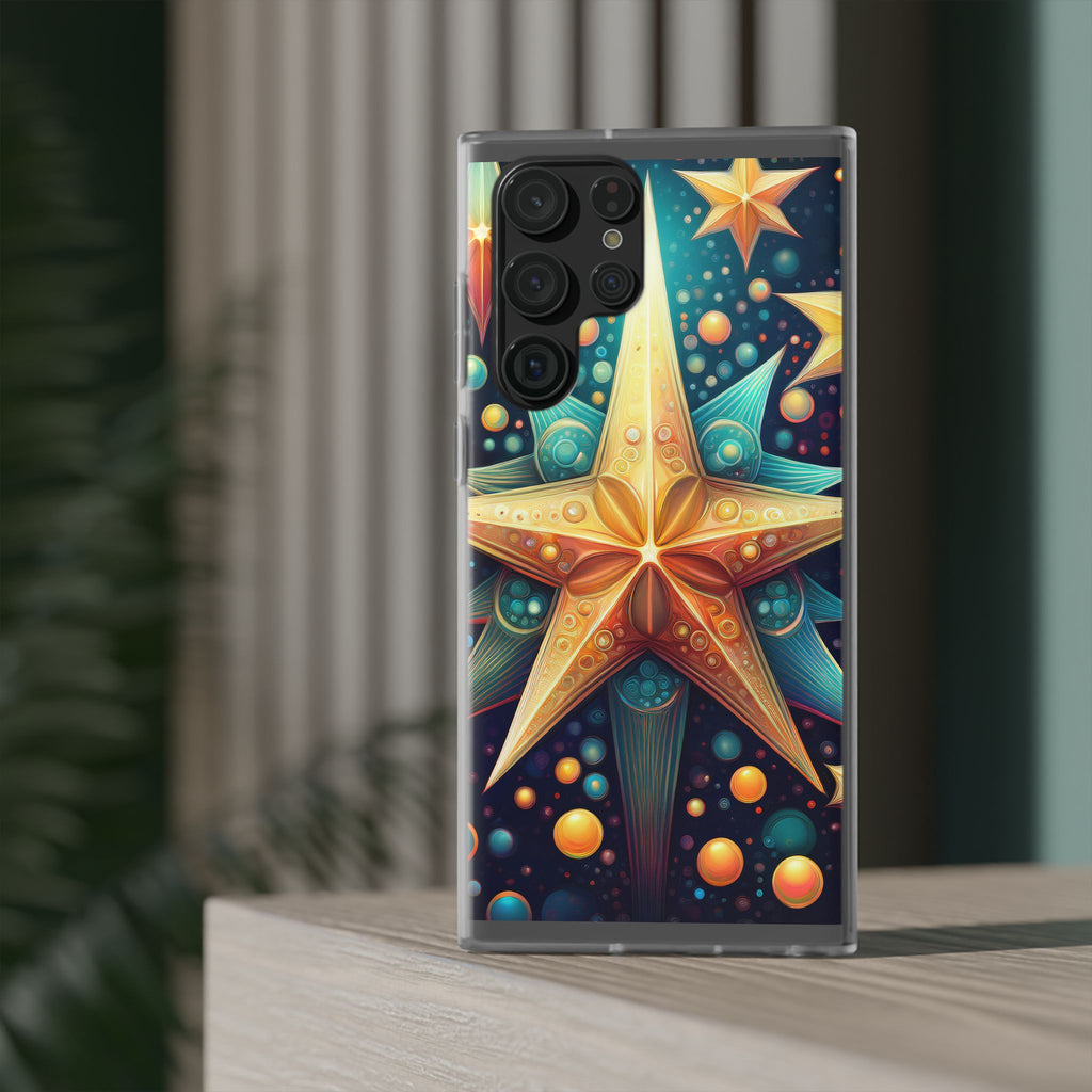 Starburst Galaxy Phone Case — Colorful Cosmic Star Design Flexible Case
