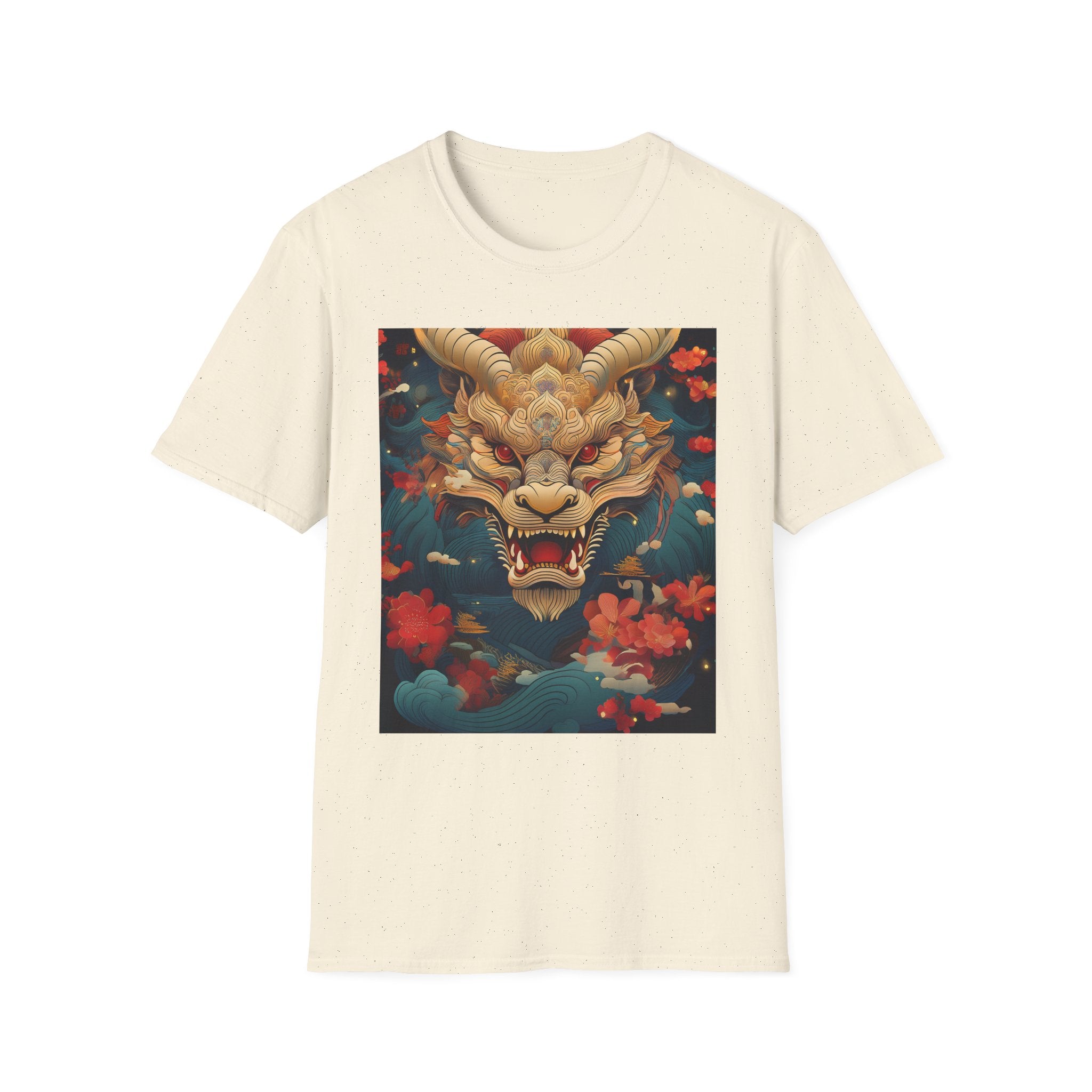 Dragon Mask T-Shirt — Asian Mythic Dragon Art Tee