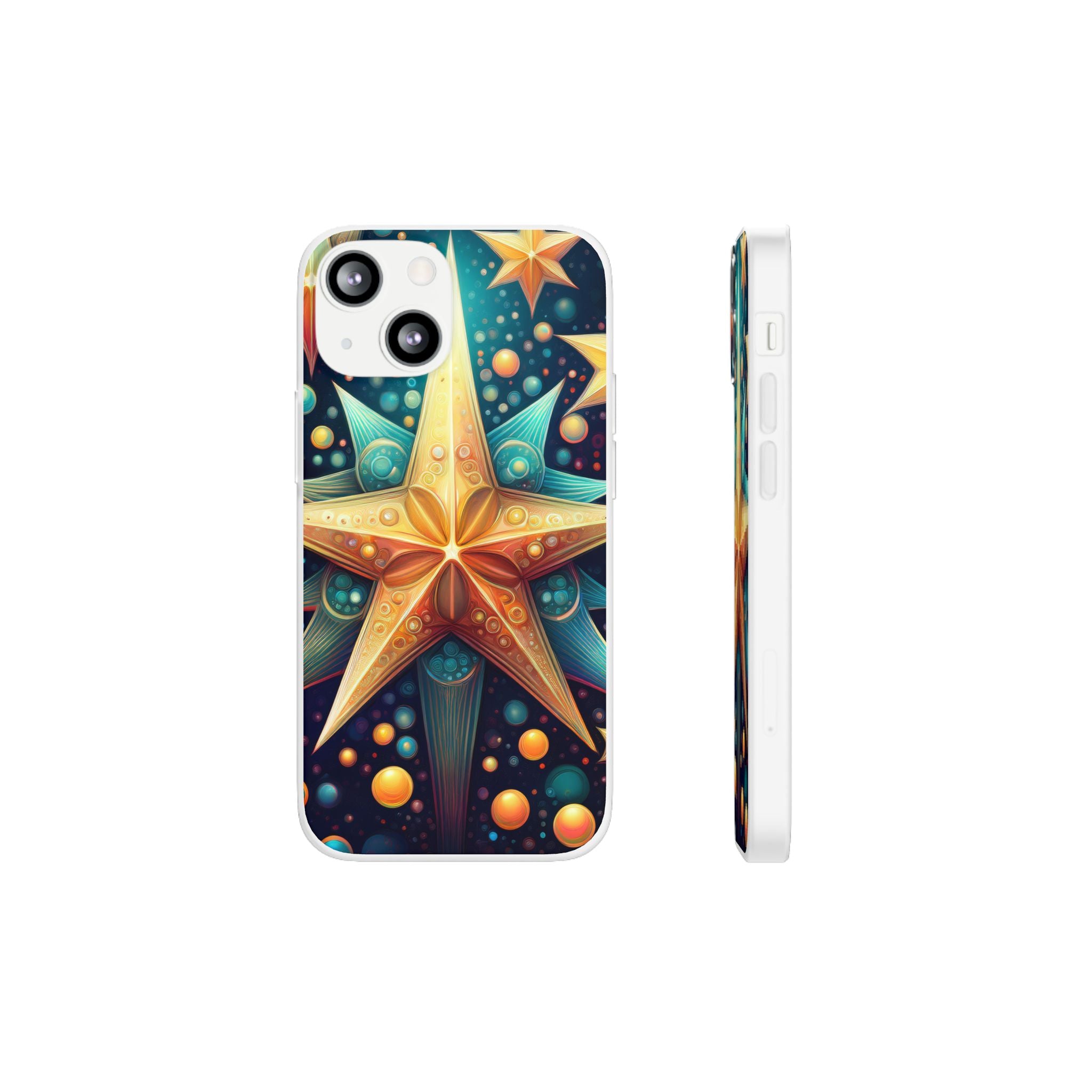 Starburst Galaxy Phone Case — Colorful Cosmic Star Design Flexible Case