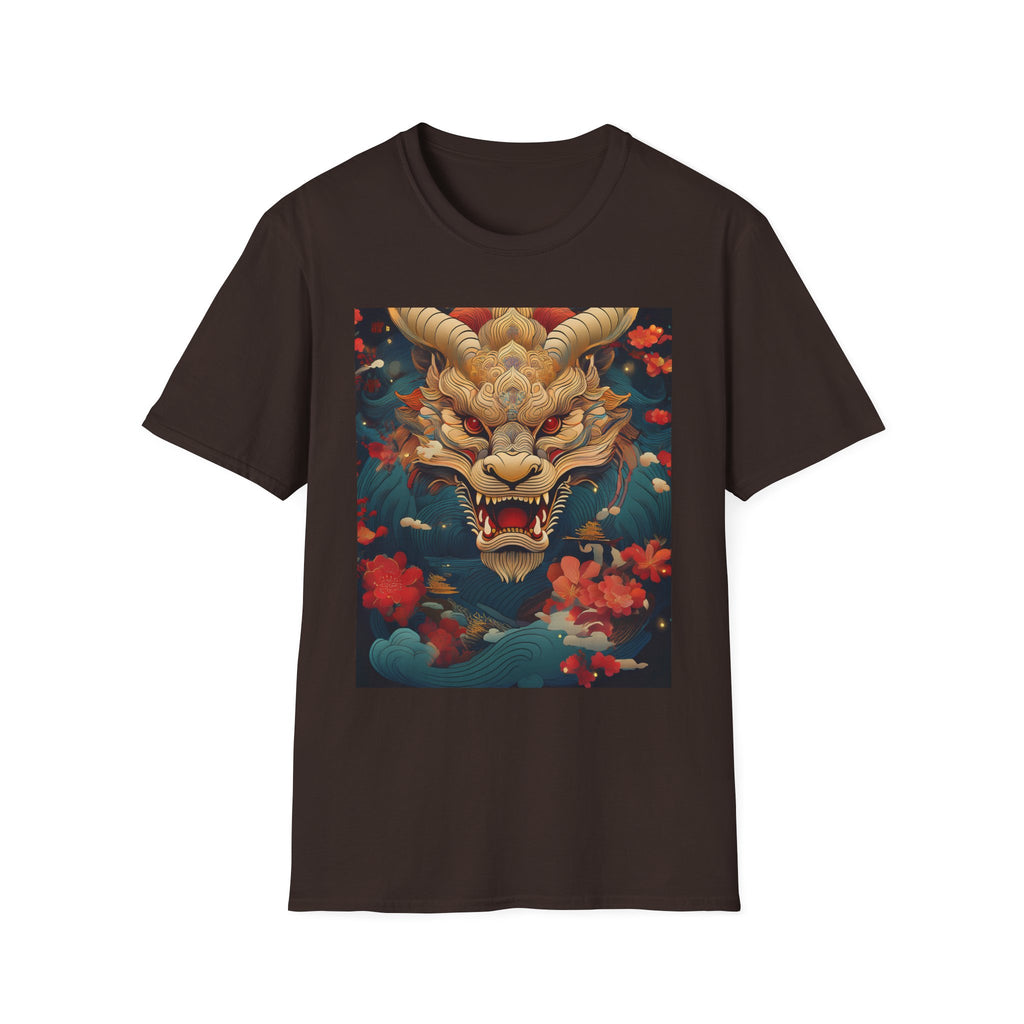 Dragon Mask T-Shirt — Asian Mythic Dragon Art Tee