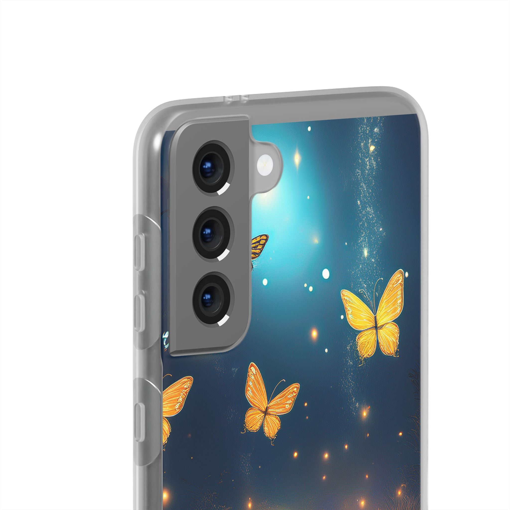 Butterfly Night Sky Phone Case – Glowing Firefly Fantasy for iPhone