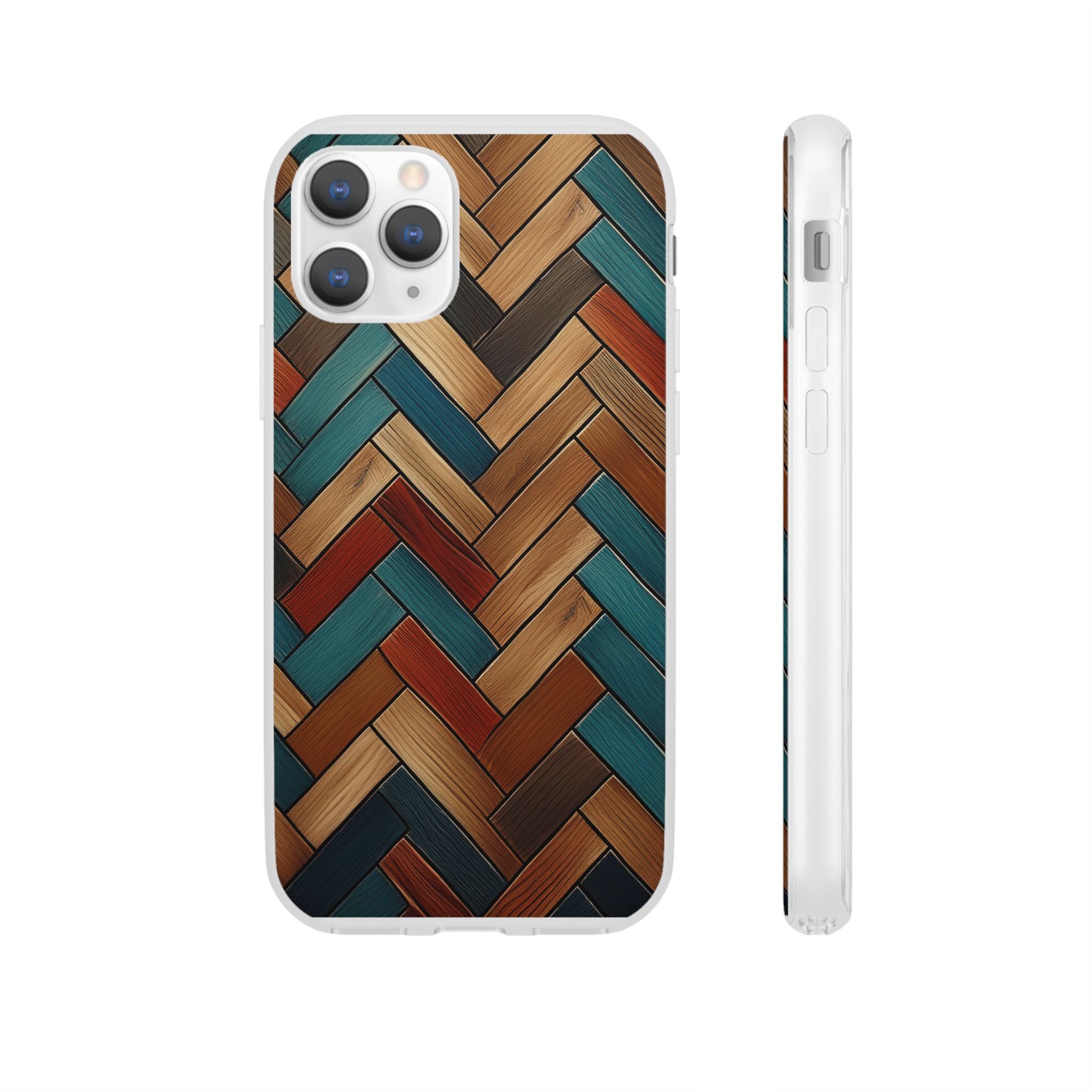 Herringbone Wood Pattern Flexi Phone Case