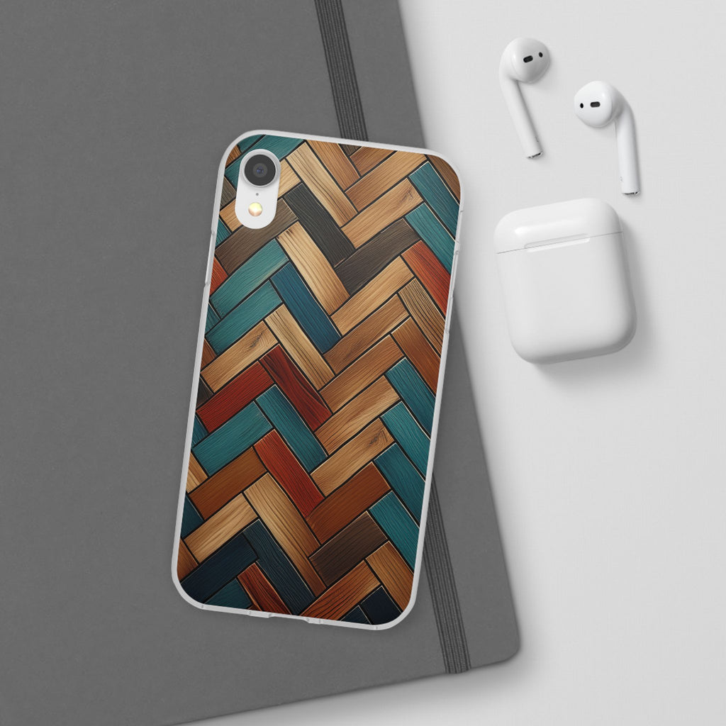 Herringbone Wood Pattern Flexi Phone Case