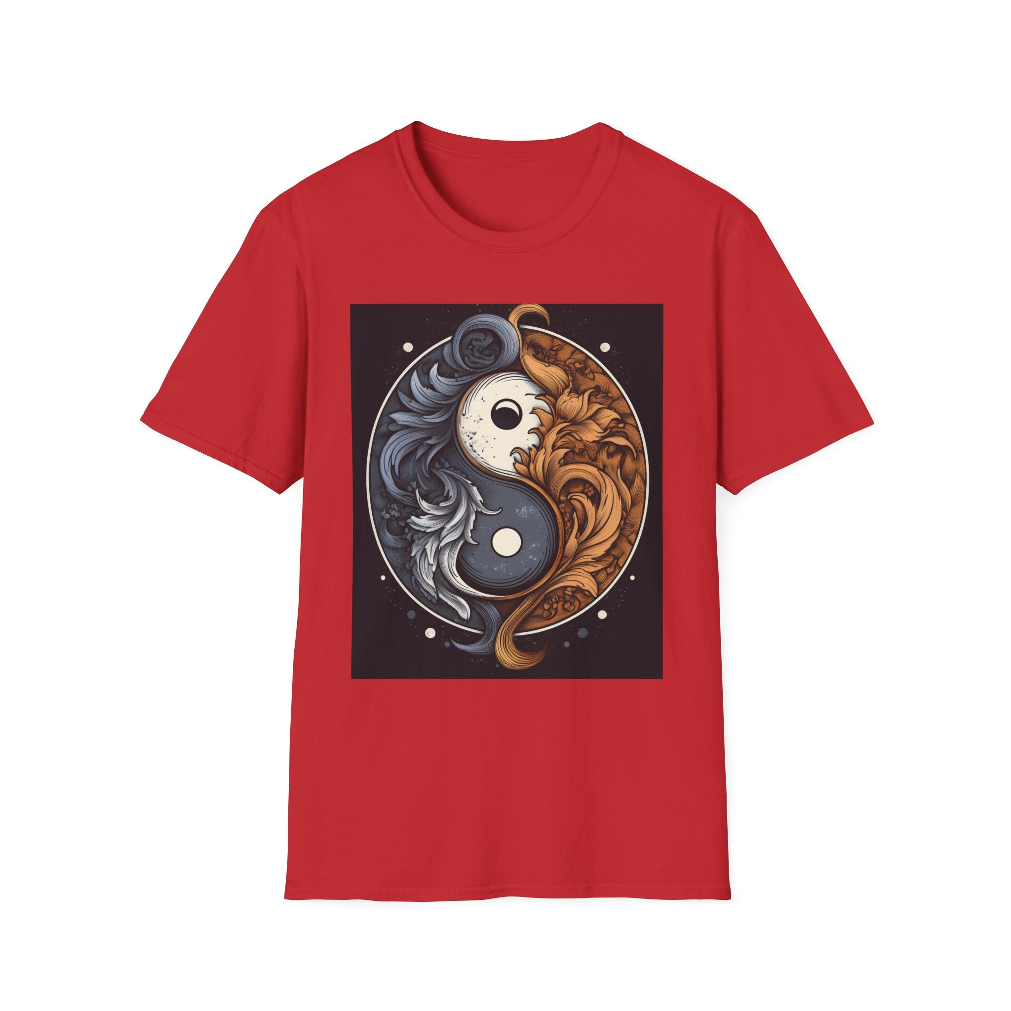 Yin Yang Dragon T-Shirt – Fire & Ice Balance Graphic Tee