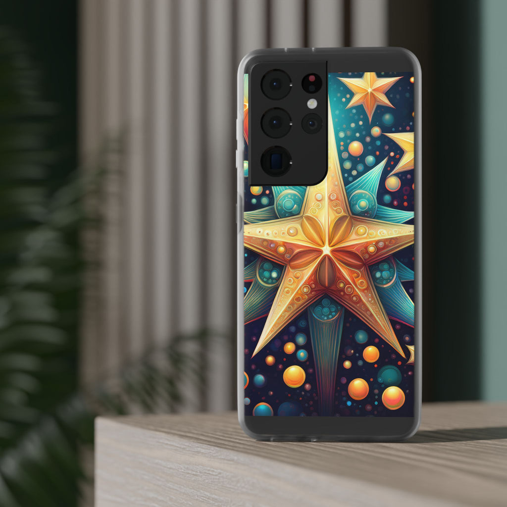 Starburst Galaxy Phone Case — Colorful Cosmic Star Design Flexible Case