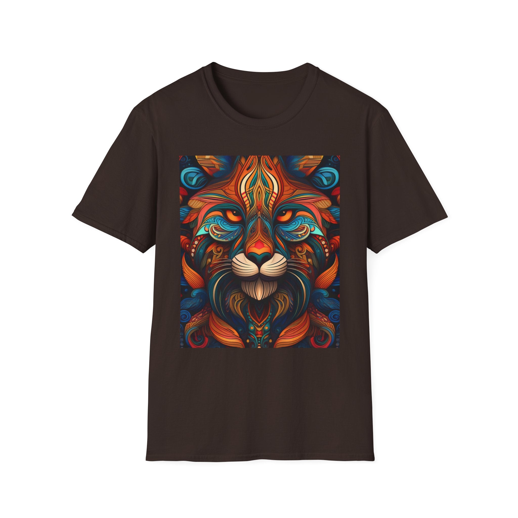 Lion Mandala T-Shirt — Colorful Psychedelic Lion Graphic Tee
