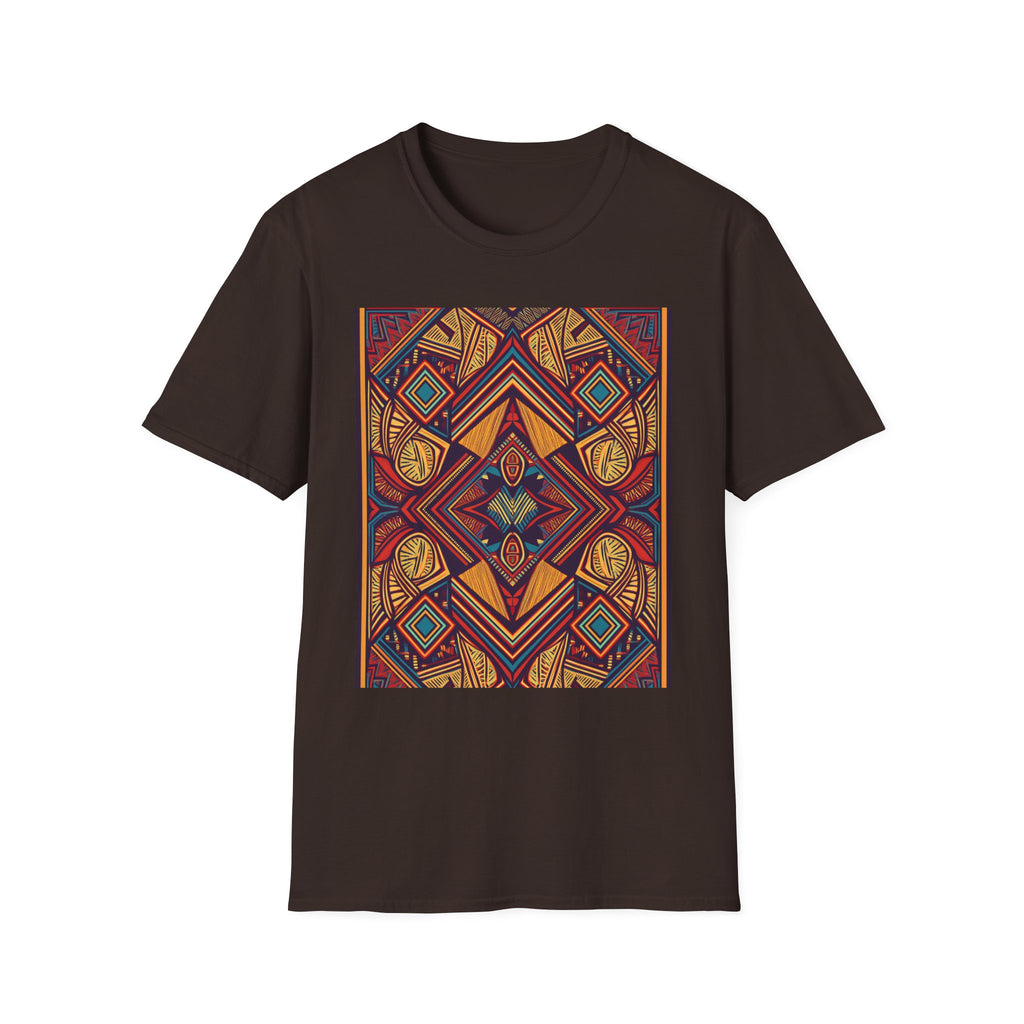 Geometric Tribal Pattern T-Shirt — Boho Vintage Aztec Graphic Tee