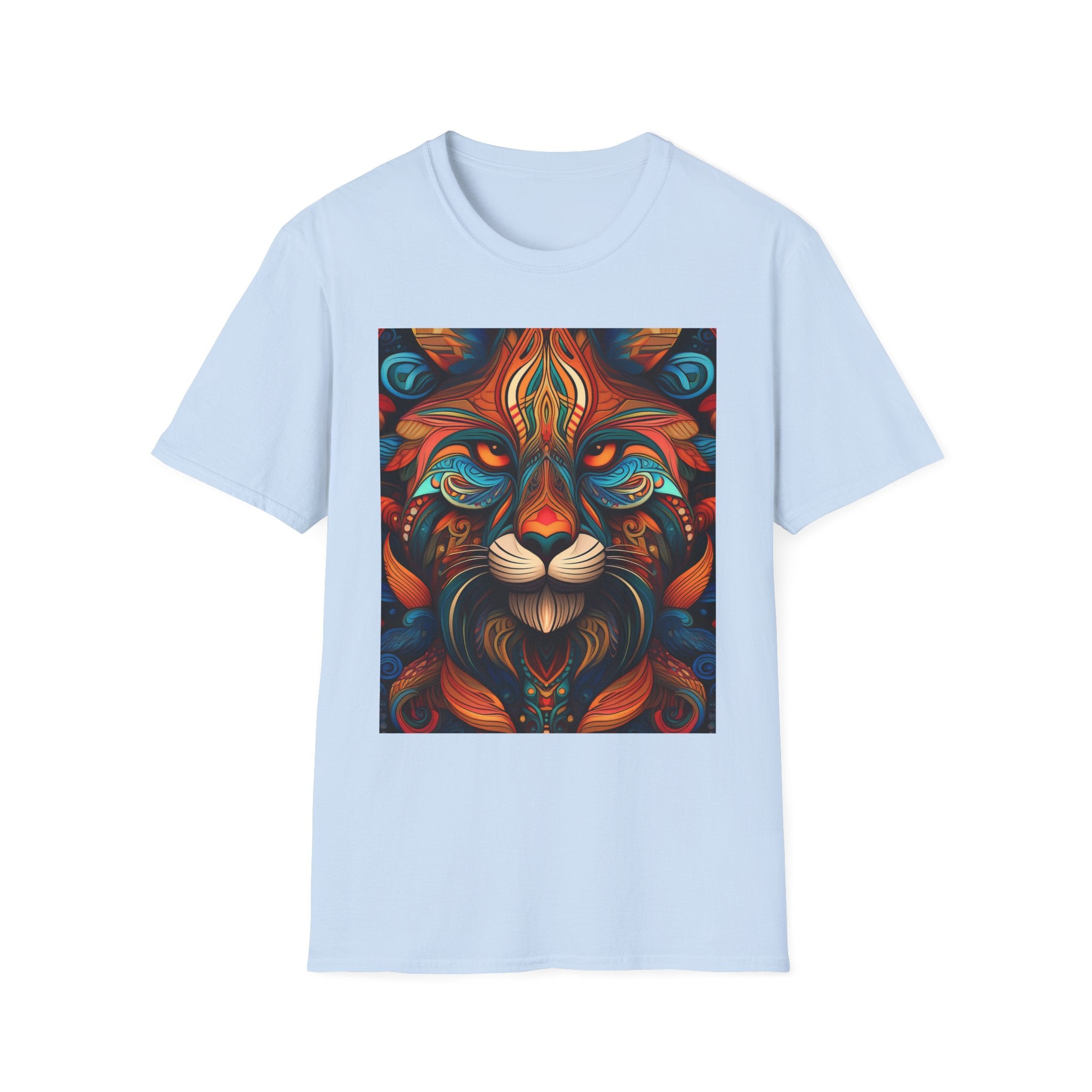 Lion Mandala T-Shirt — Colorful Psychedelic Lion Graphic Tee