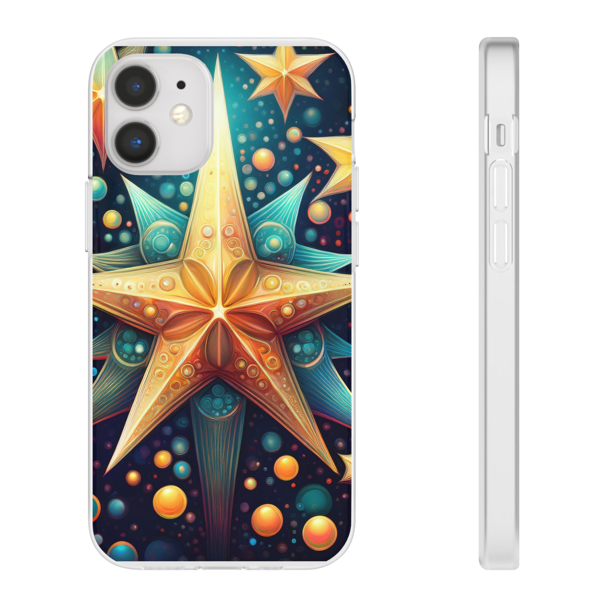 Starburst Galaxy Phone Case — Colorful Cosmic Star Design Flexible Case