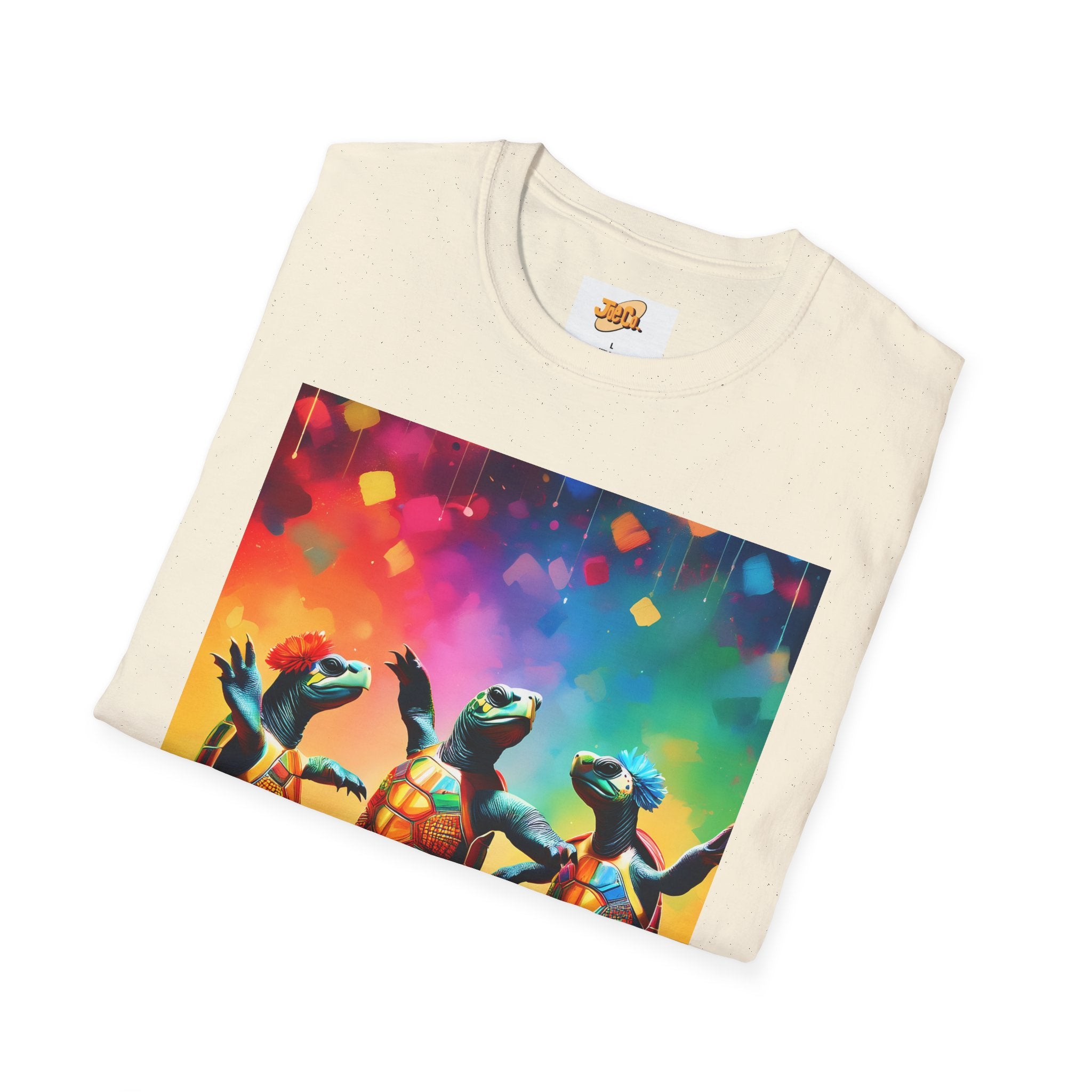Dancing Turtles Graphic T-Shirt — Colorful Party Sea Turtle Tee