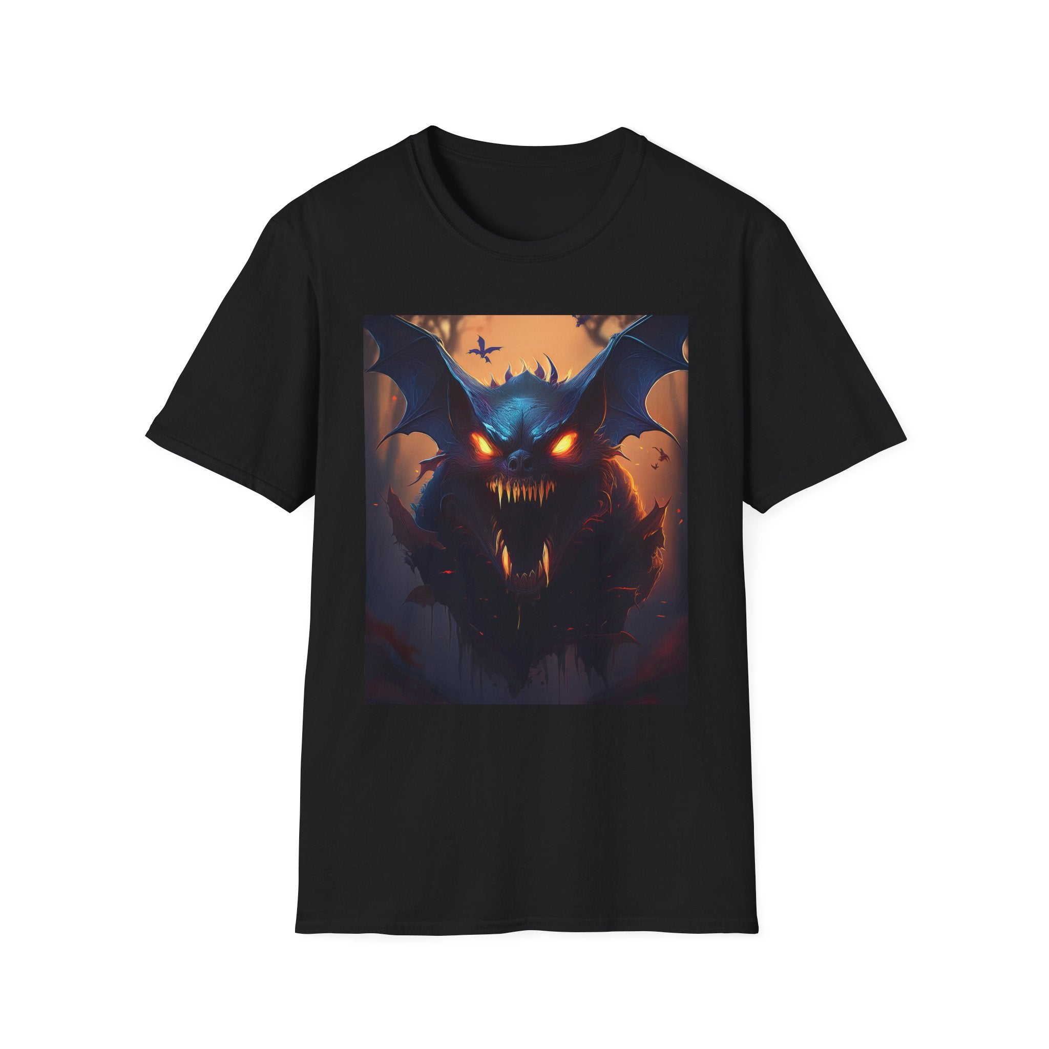 Halloween Demon Bat T-Shirt — Spooky Glowing Monster Tee