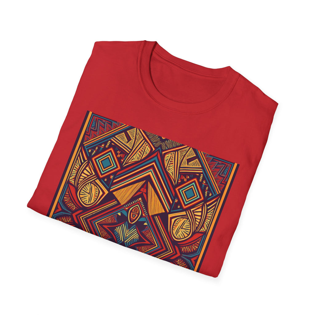 Geometric Tribal Pattern T-Shirt — Boho Vintage Aztec Graphic Tee