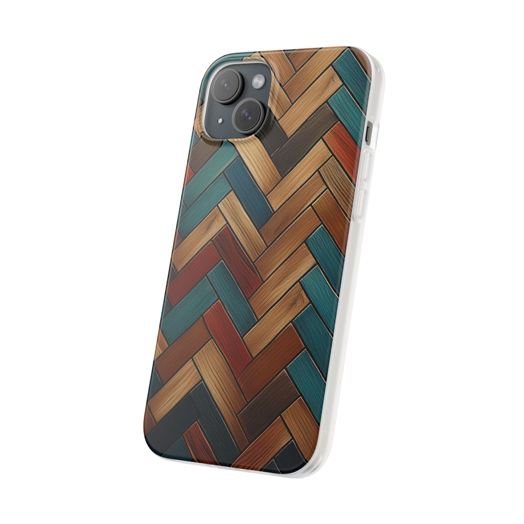 Herringbone Wood Pattern Flexi Phone Case
