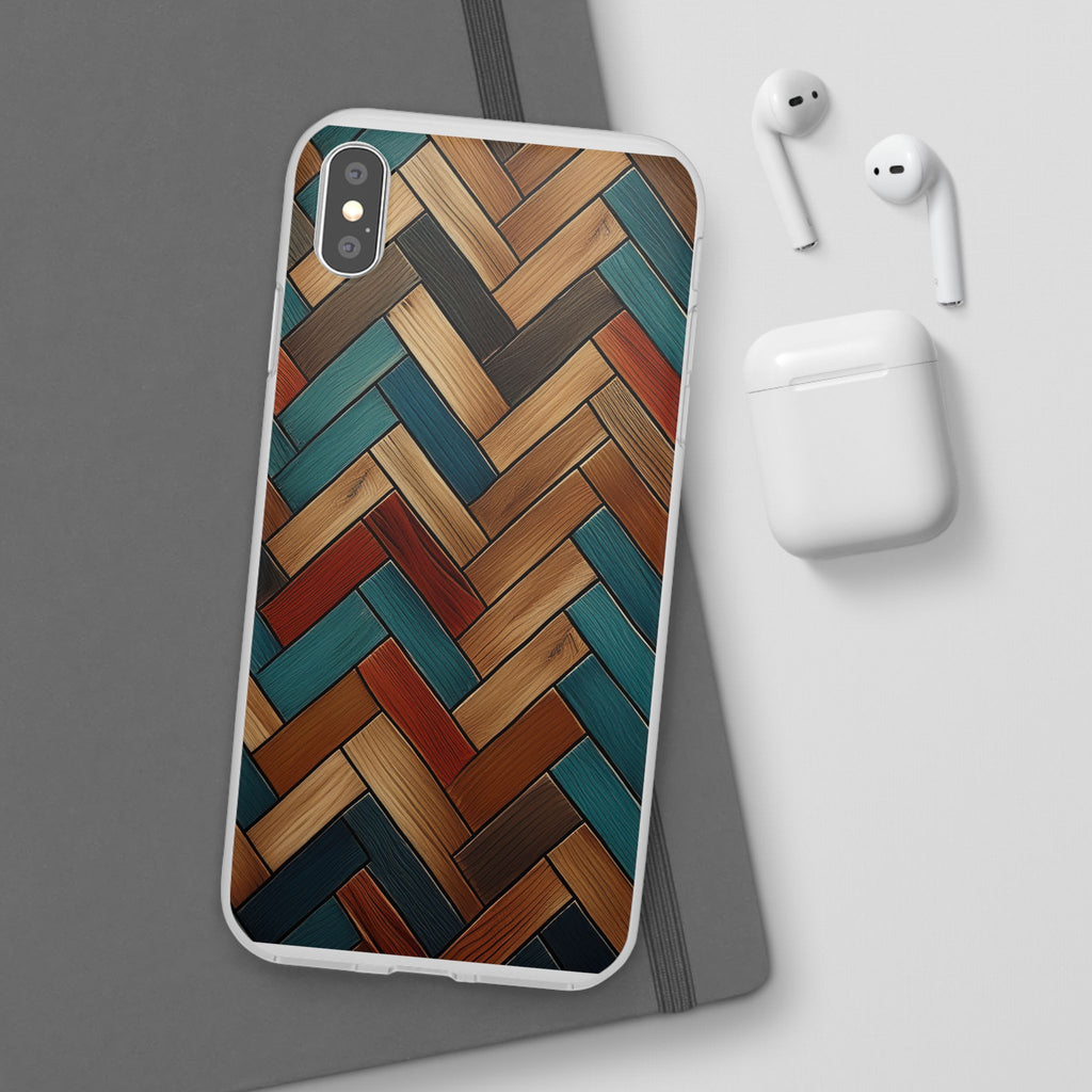 Herringbone Wood Pattern Flexi Phone Case