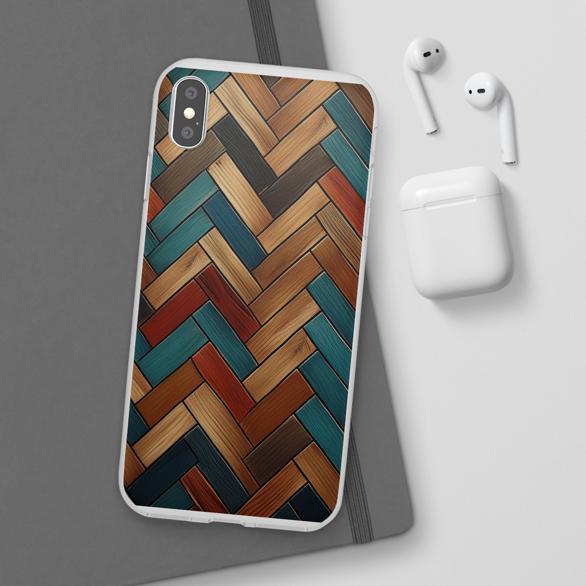 Herringbone Wood Pattern Flexi Phone Case