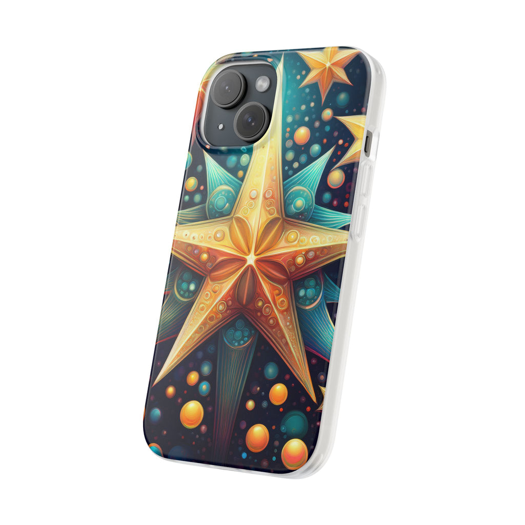 Starburst Galaxy Phone Case — Colorful Cosmic Star Design Flexible Case