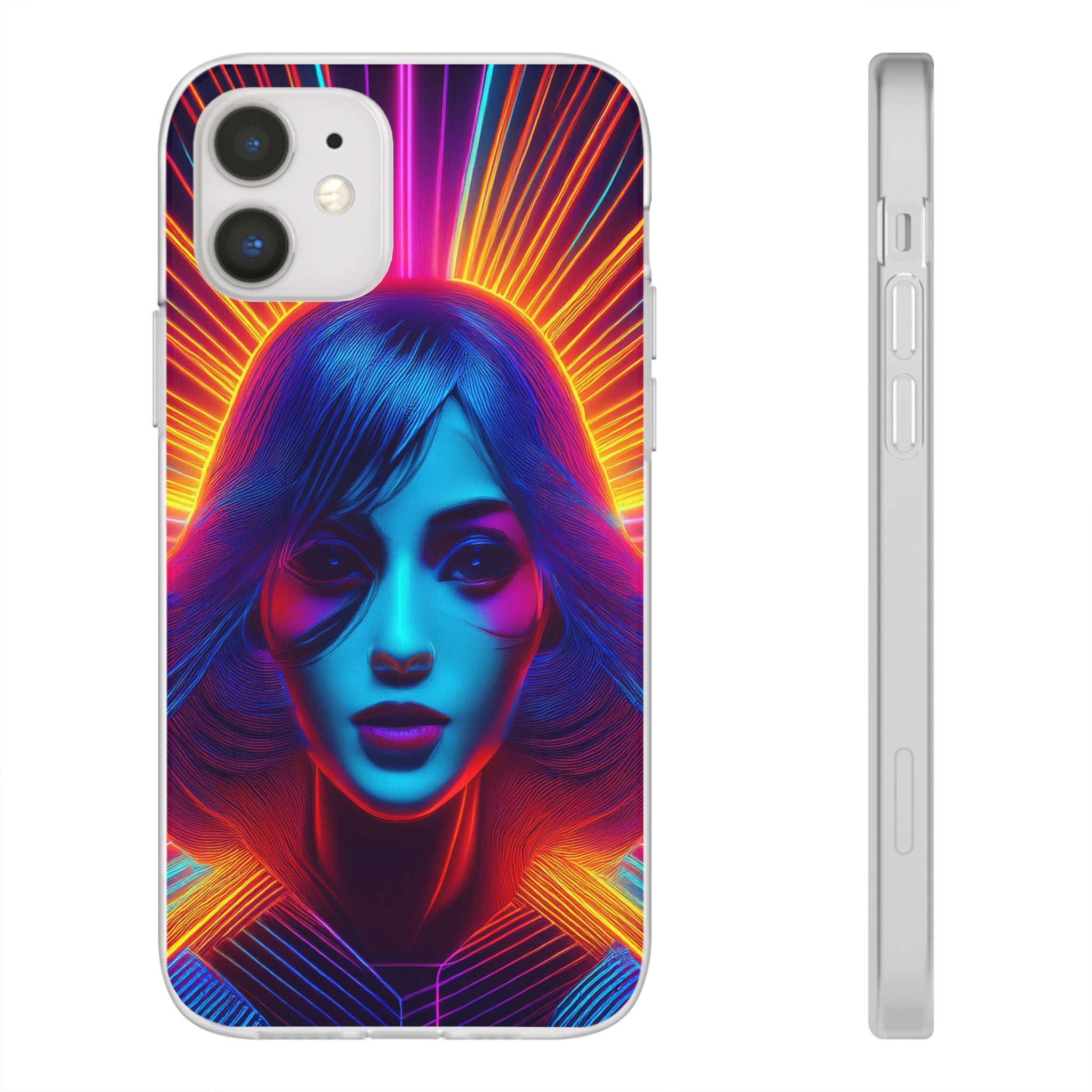 Phone Case — Neon Retro Portrait Mandala
