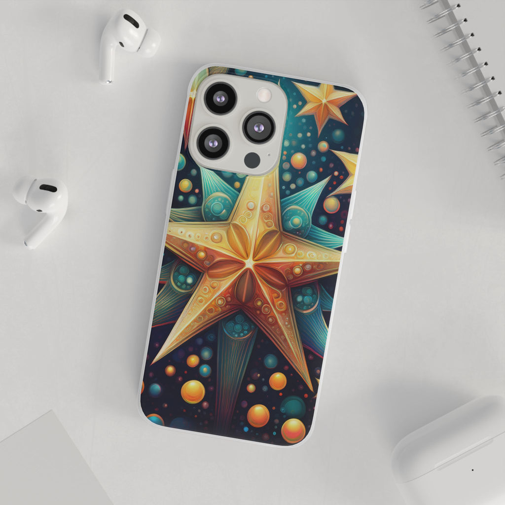 Starburst Galaxy Phone Case — Colorful Cosmic Star Design Flexible Case