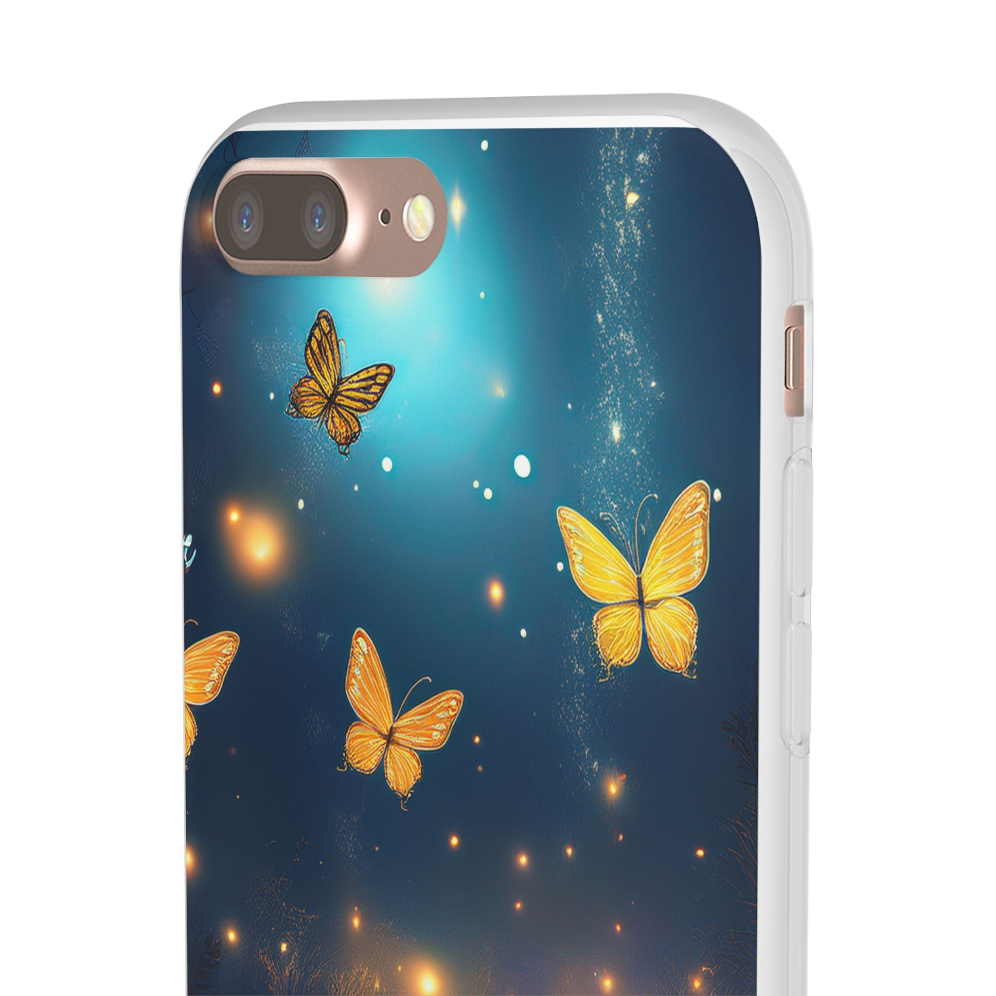 Butterfly Night Sky Phone Case – Glowing Firefly Fantasy for iPhone