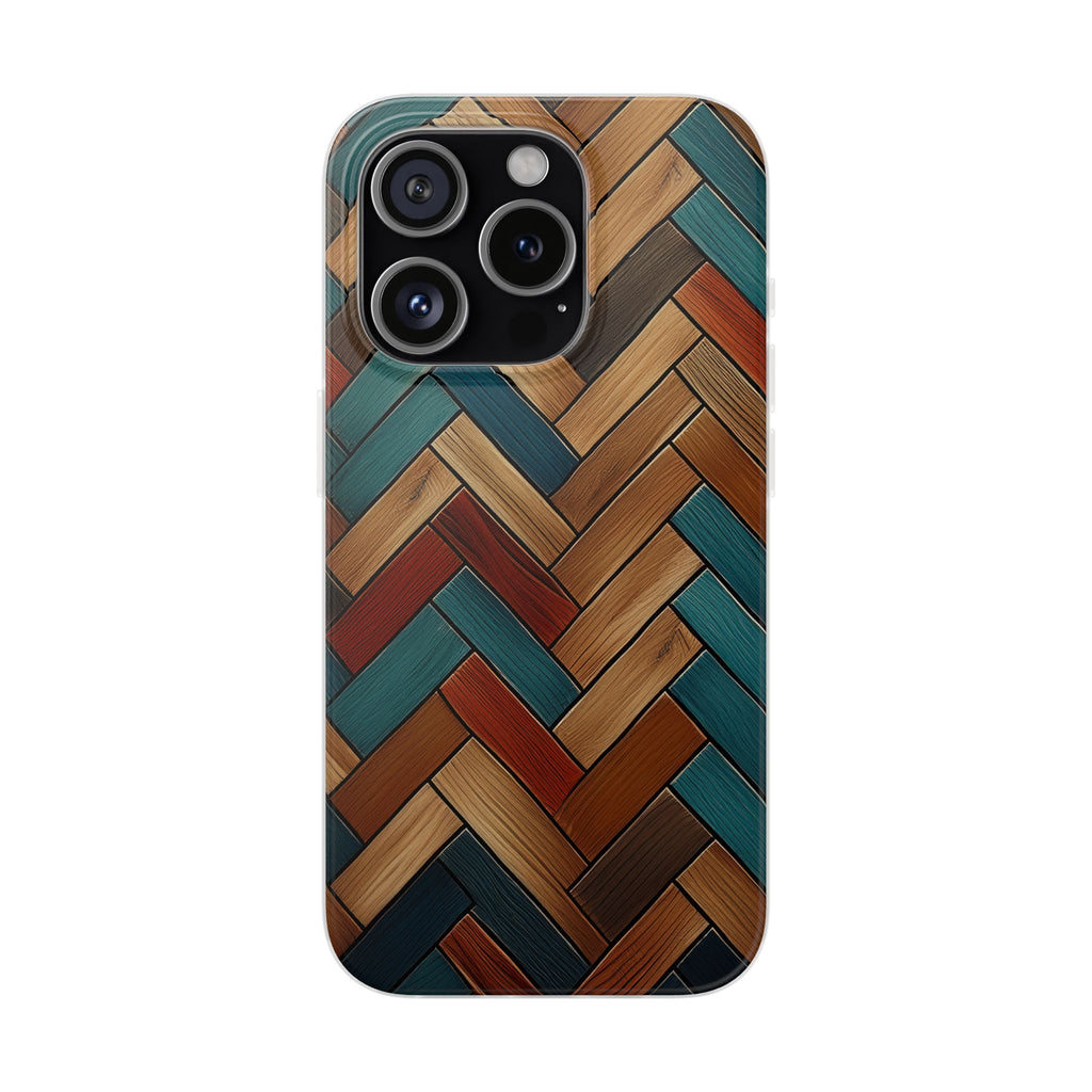 Herringbone Wood Pattern Flexi Phone Case