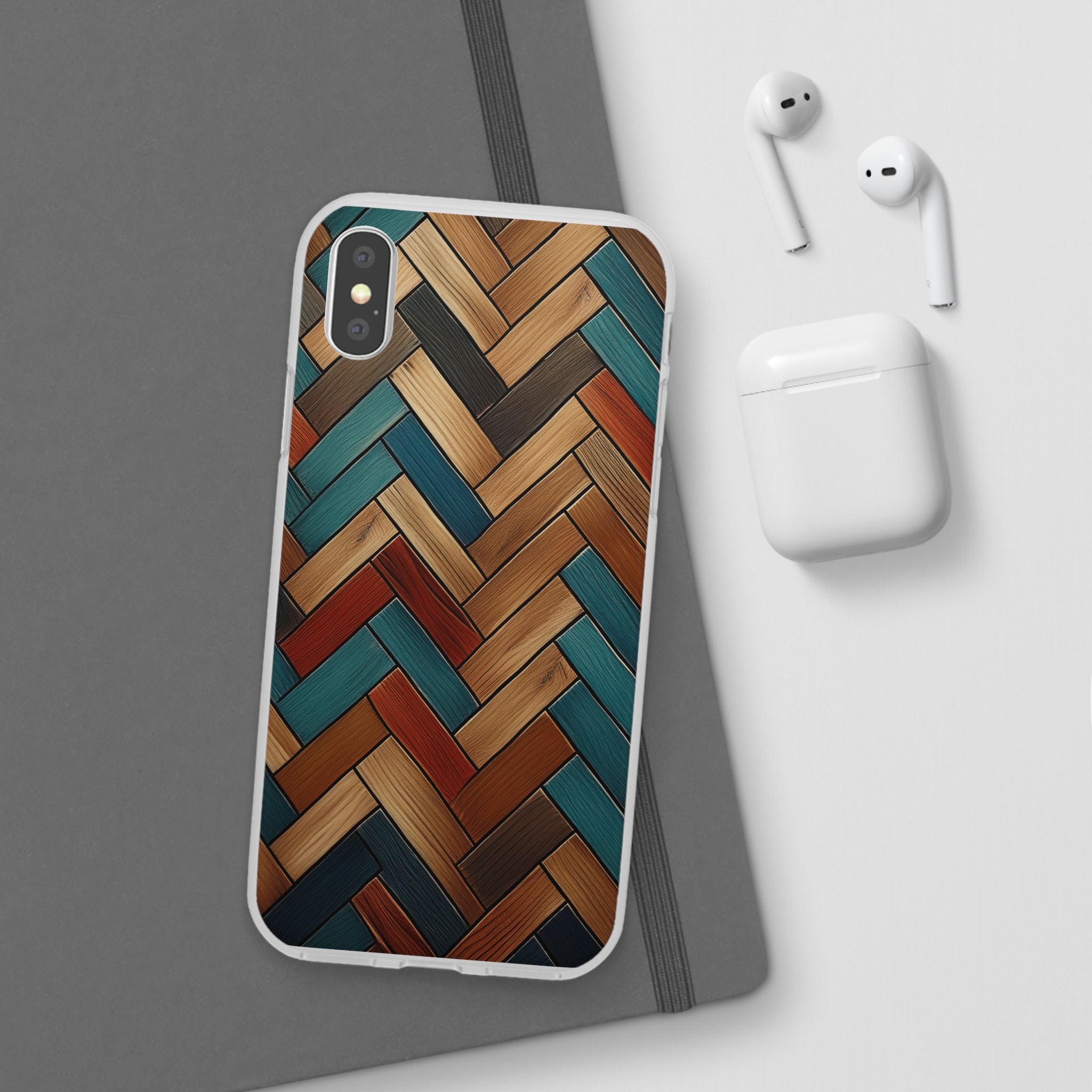 Herringbone Wood Pattern Flexi Phone Case