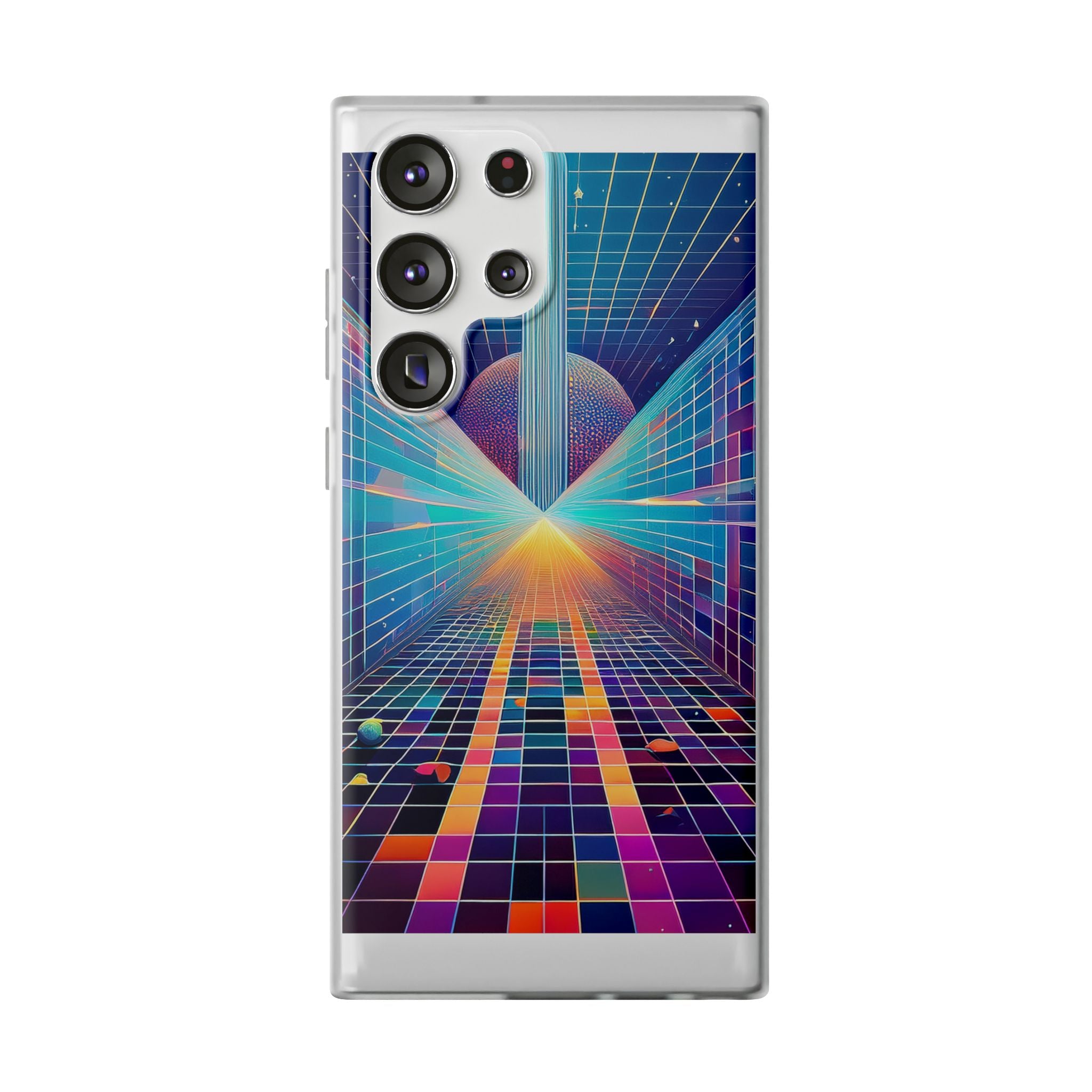 Retro Wave Phone Case — Neon Grid Sci‑Fi iPhone Cover
