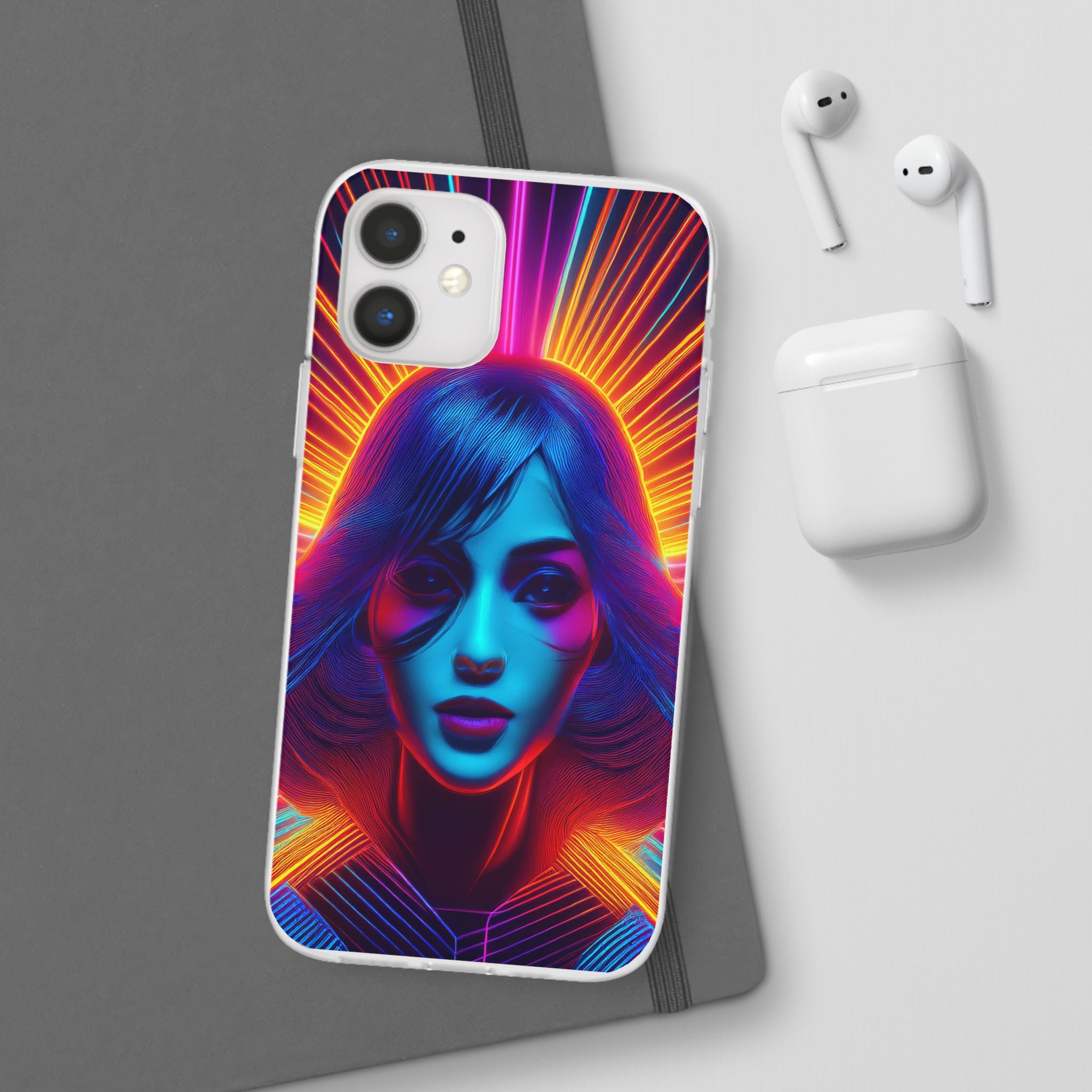 Phone Case — Neon Retro Portrait Mandala
