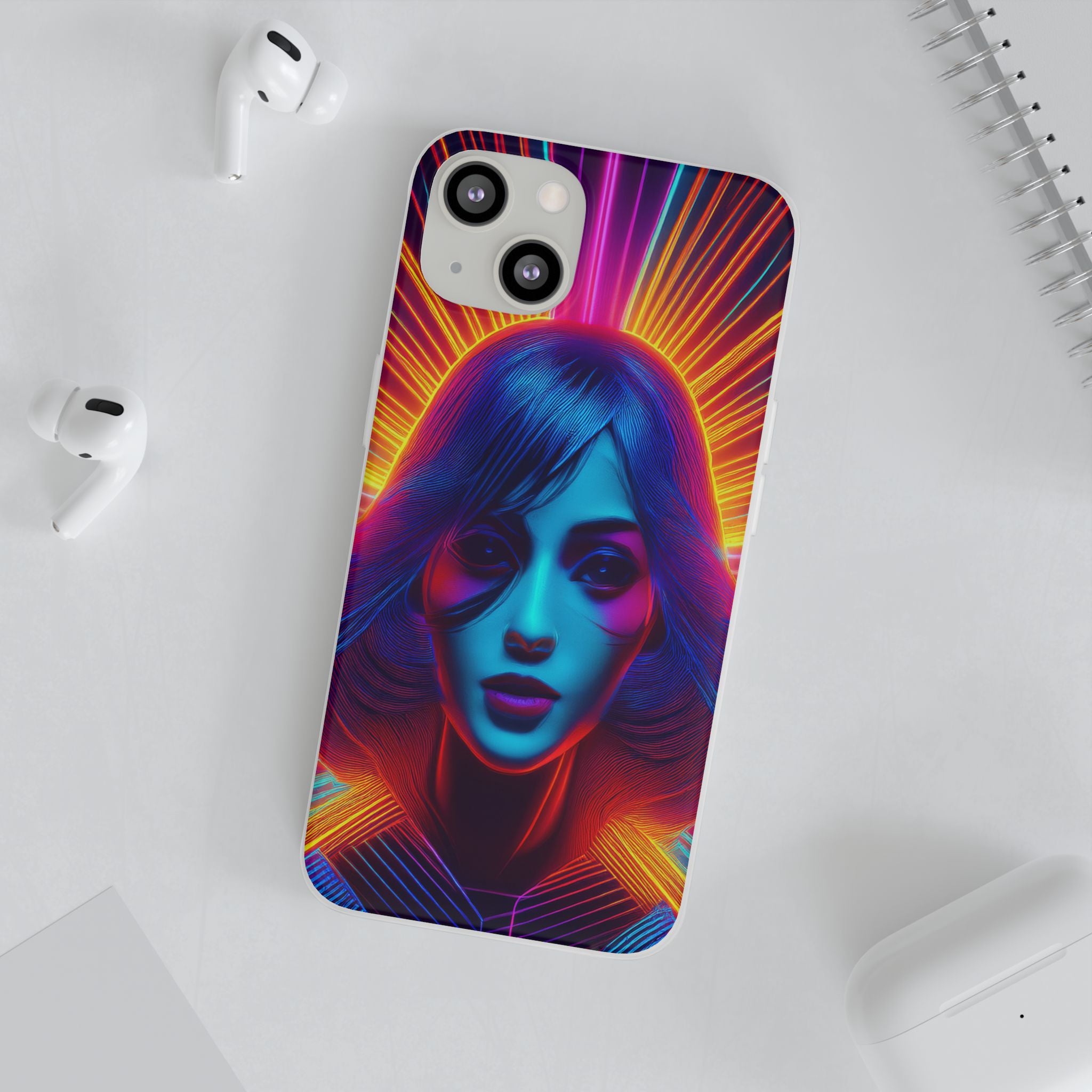 Phone Case — Neon Retro Portrait Mandala