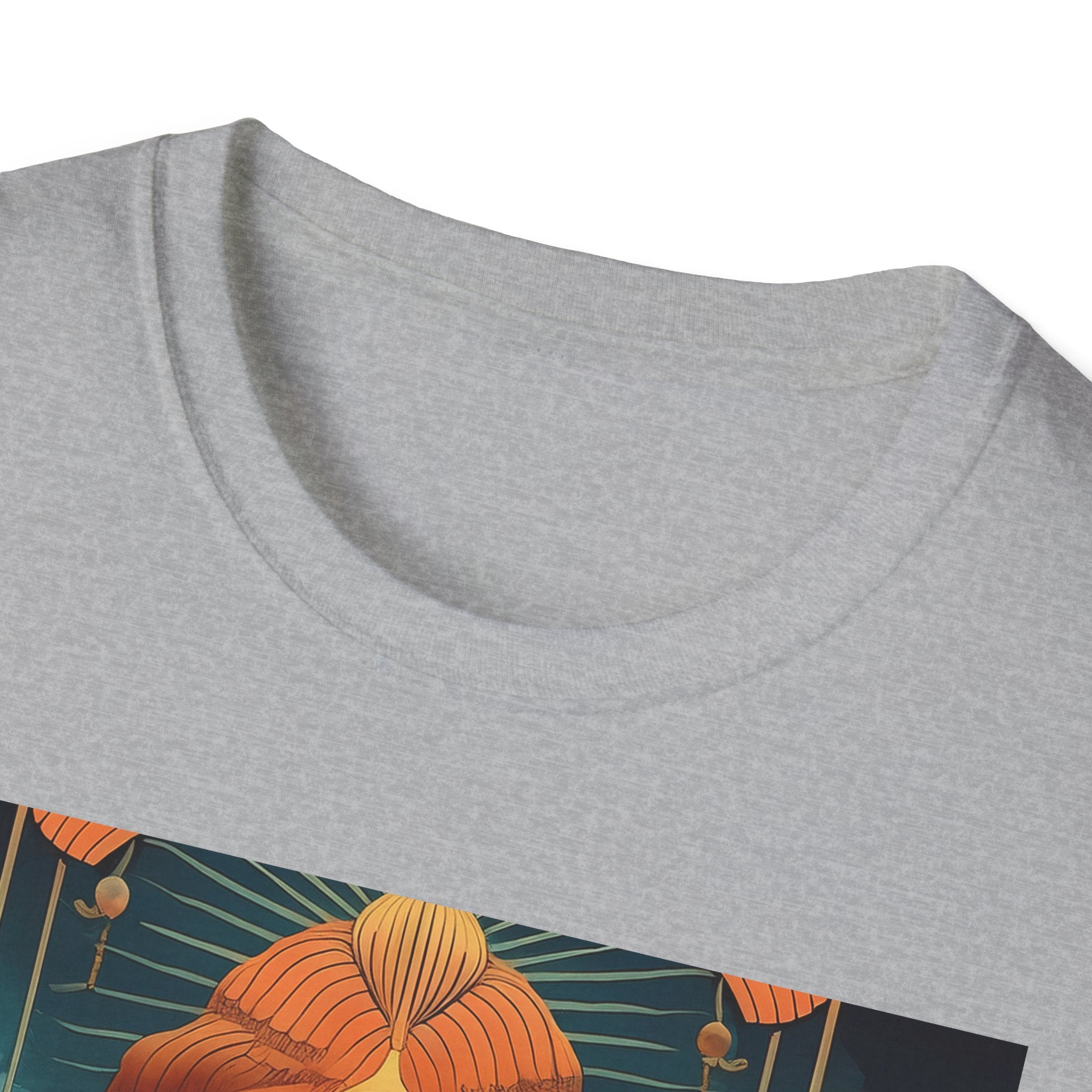 Meditative Goddess T-Shirt — Tranquil Floral Face Art Tee
