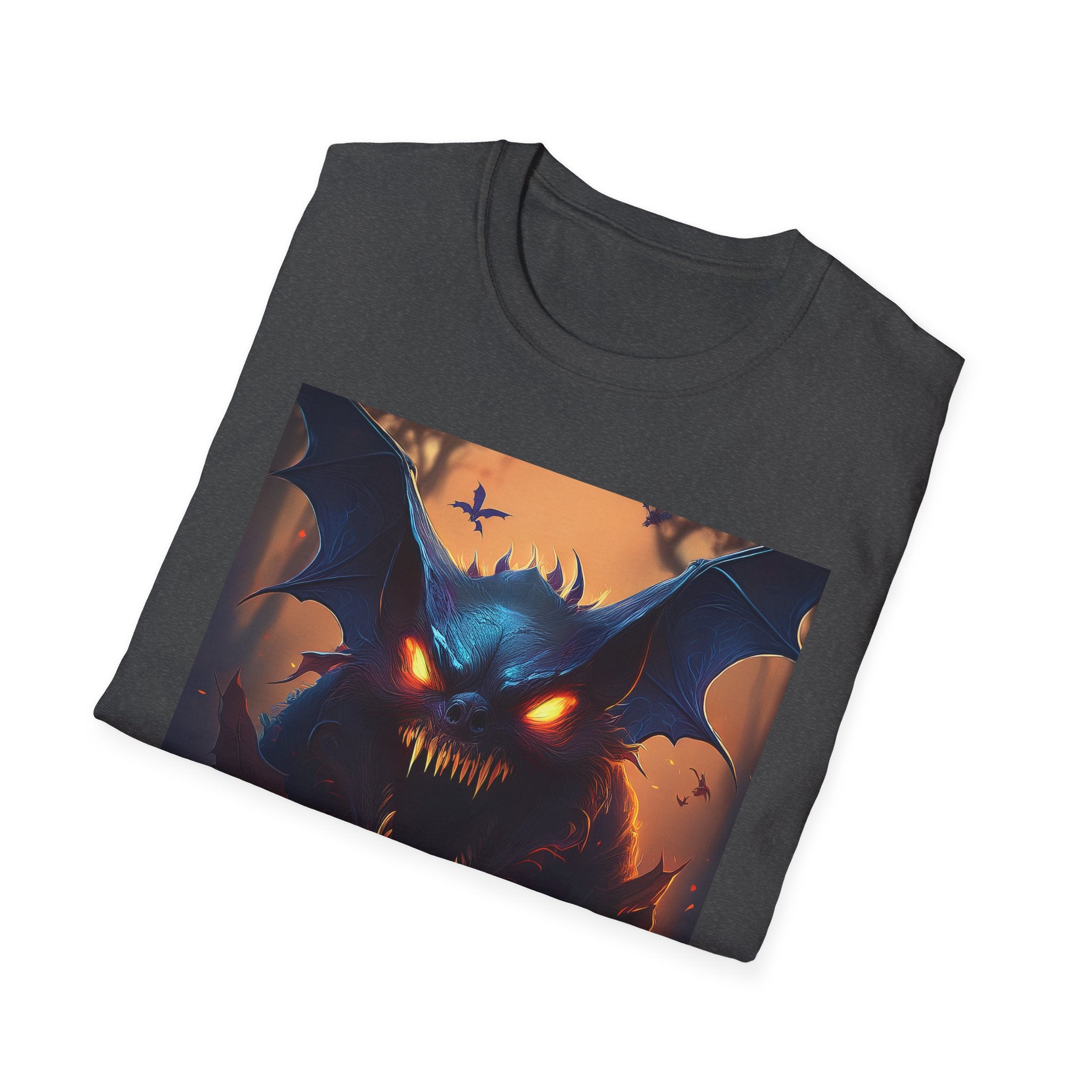 Halloween Demon Bat T-Shirt — Spooky Glowing Monster Tee