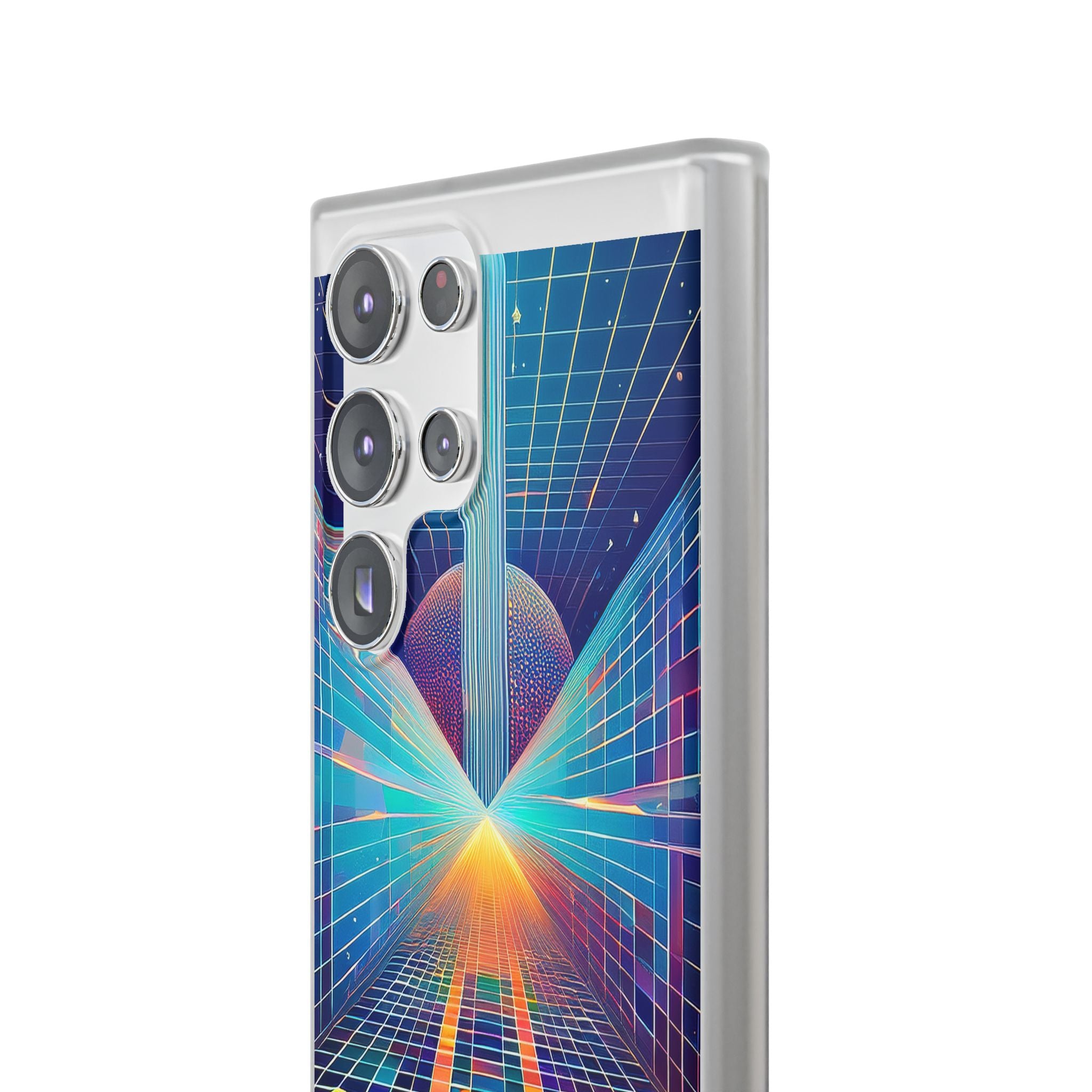 Retro Wave Phone Case — Neon Grid Sci‑Fi iPhone Cover