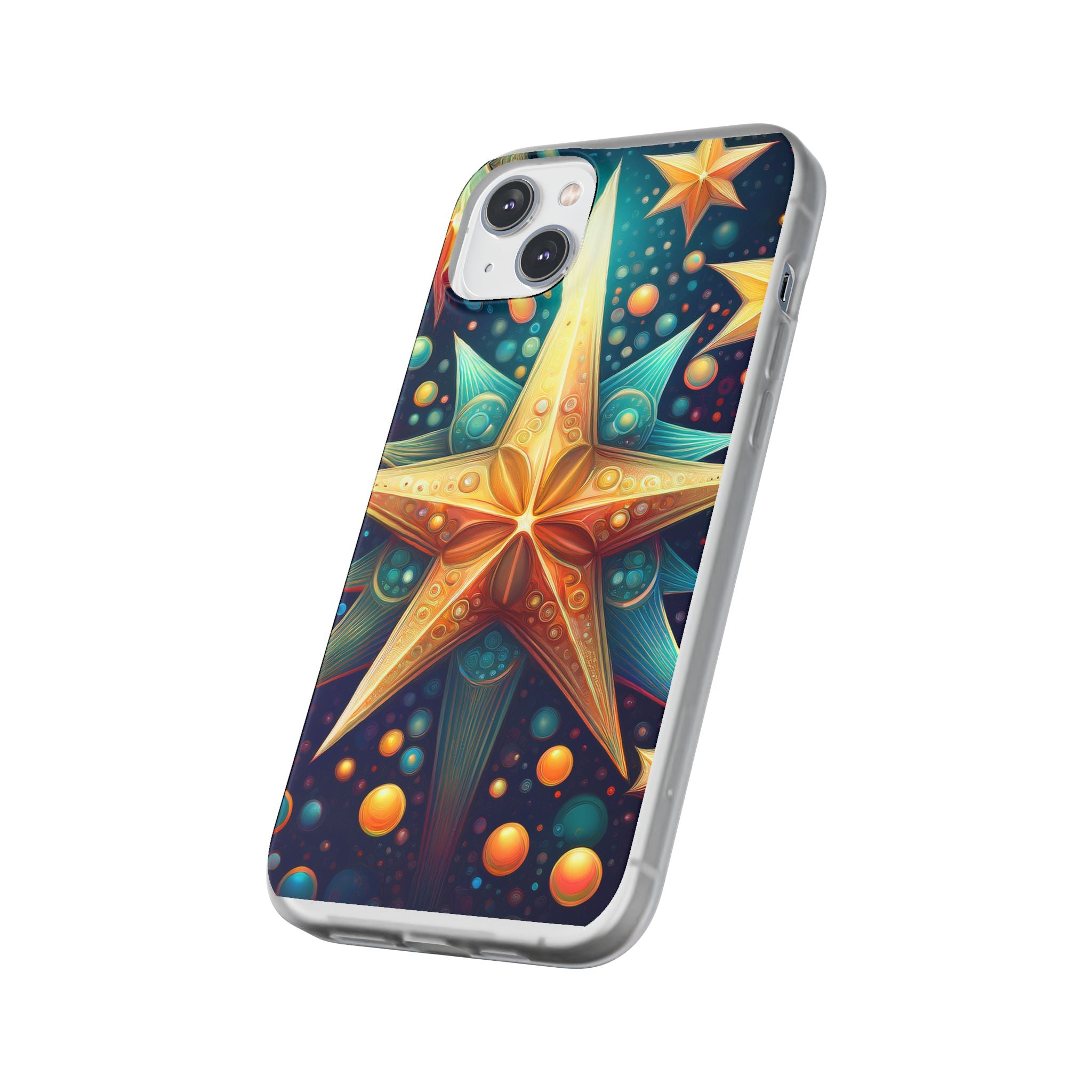 Starburst Galaxy Phone Case — Colorful Cosmic Star Design Flexible Case
