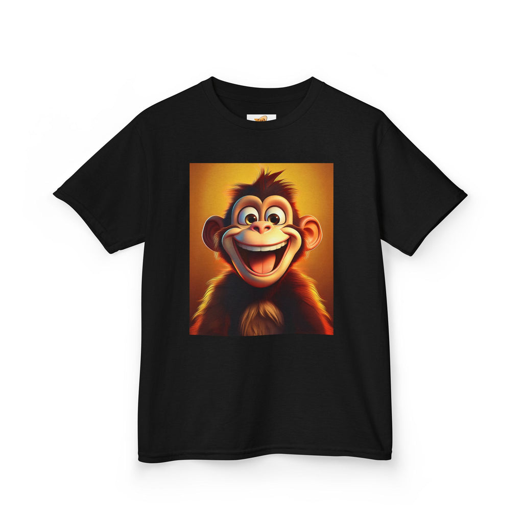 Kids Monkey Smile T‑Shirt — Cute Cartoon Ape Graphic Tee for Toddlers & Children