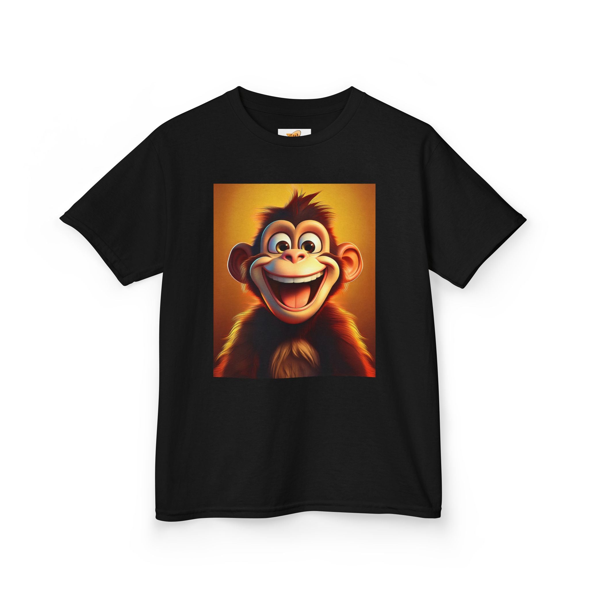 Kids Monkey Smile T‑Shirt — Cute Cartoon Ape Graphic Tee for Toddlers & Children
