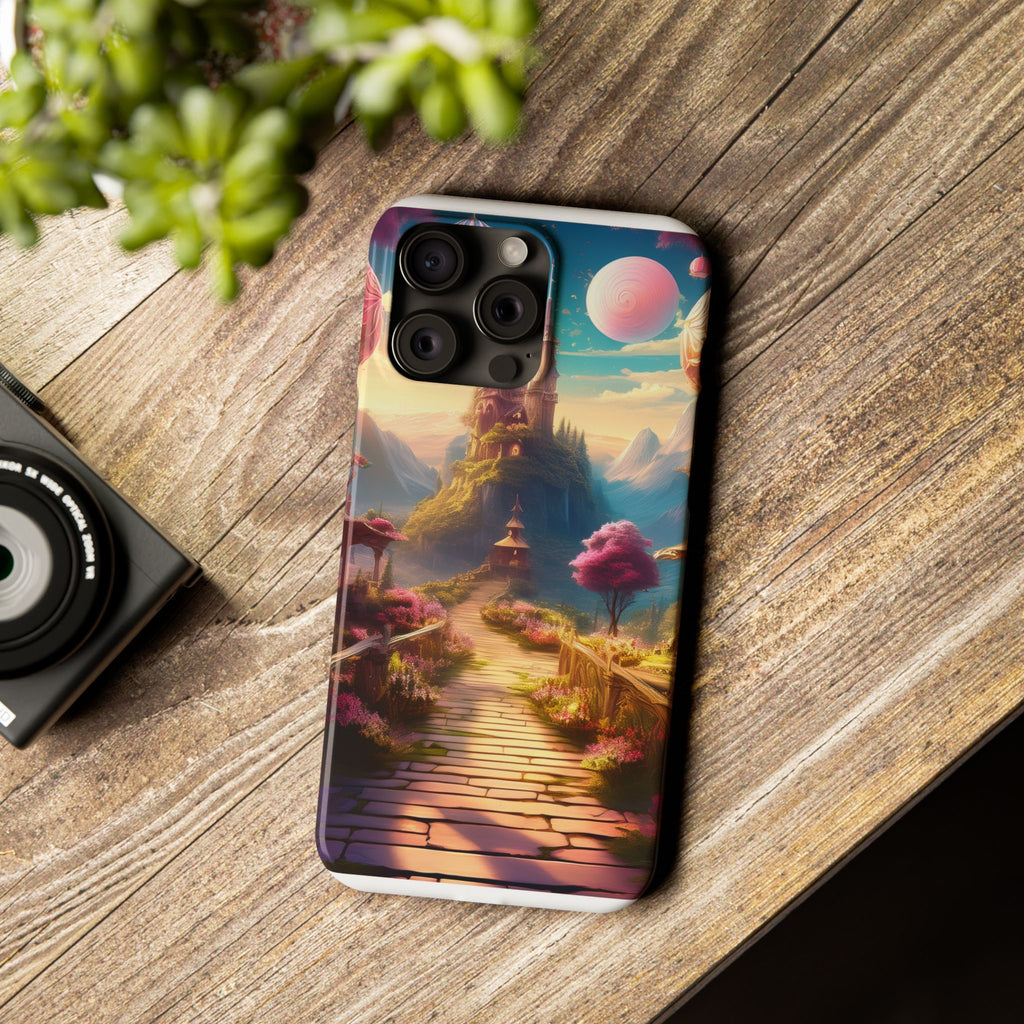 Slim Phone Case — Fantasy Castle Path Scenic iPhone Case