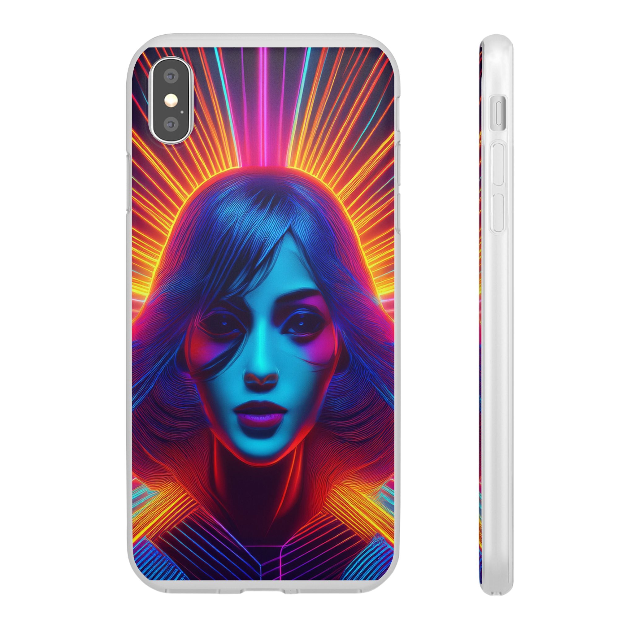 Phone Case — Neon Retro Portrait Mandala