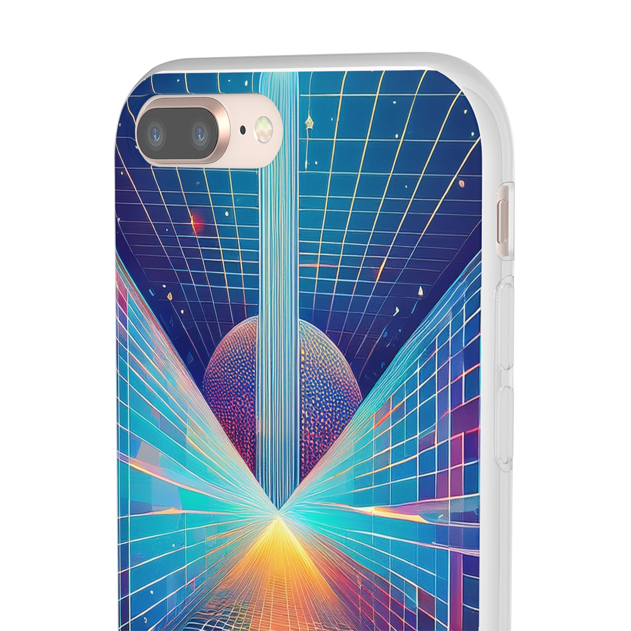 Retro Wave Phone Case — Neon Grid Sci‑Fi iPhone Cover