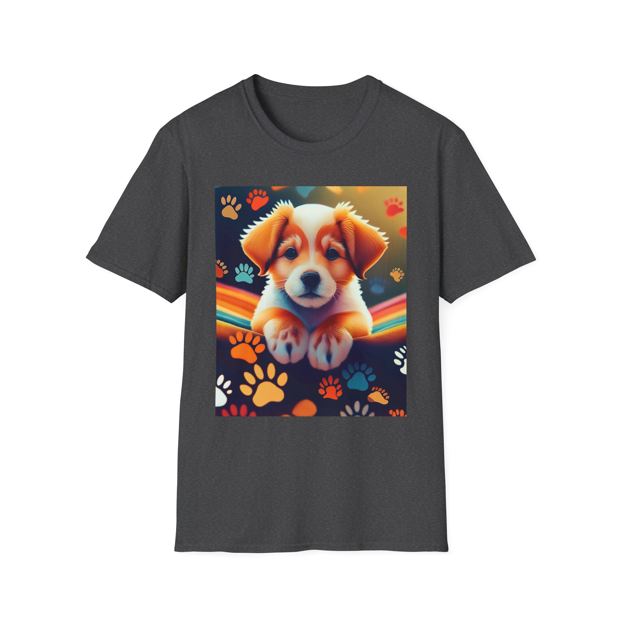 Puppy Paw Rainbow T-Shirt — Cute Puppy Graphic Tee