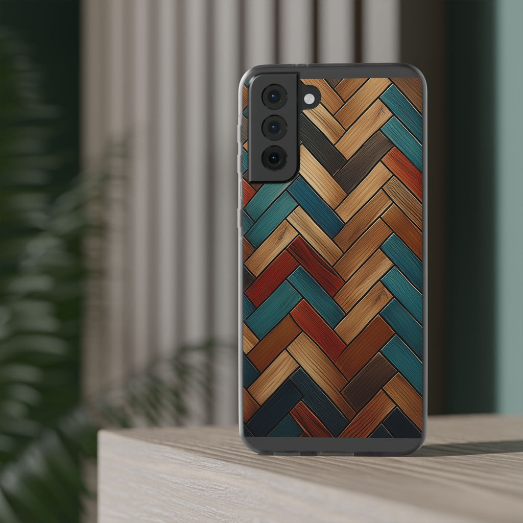 Herringbone Wood Pattern Flexi Phone Case