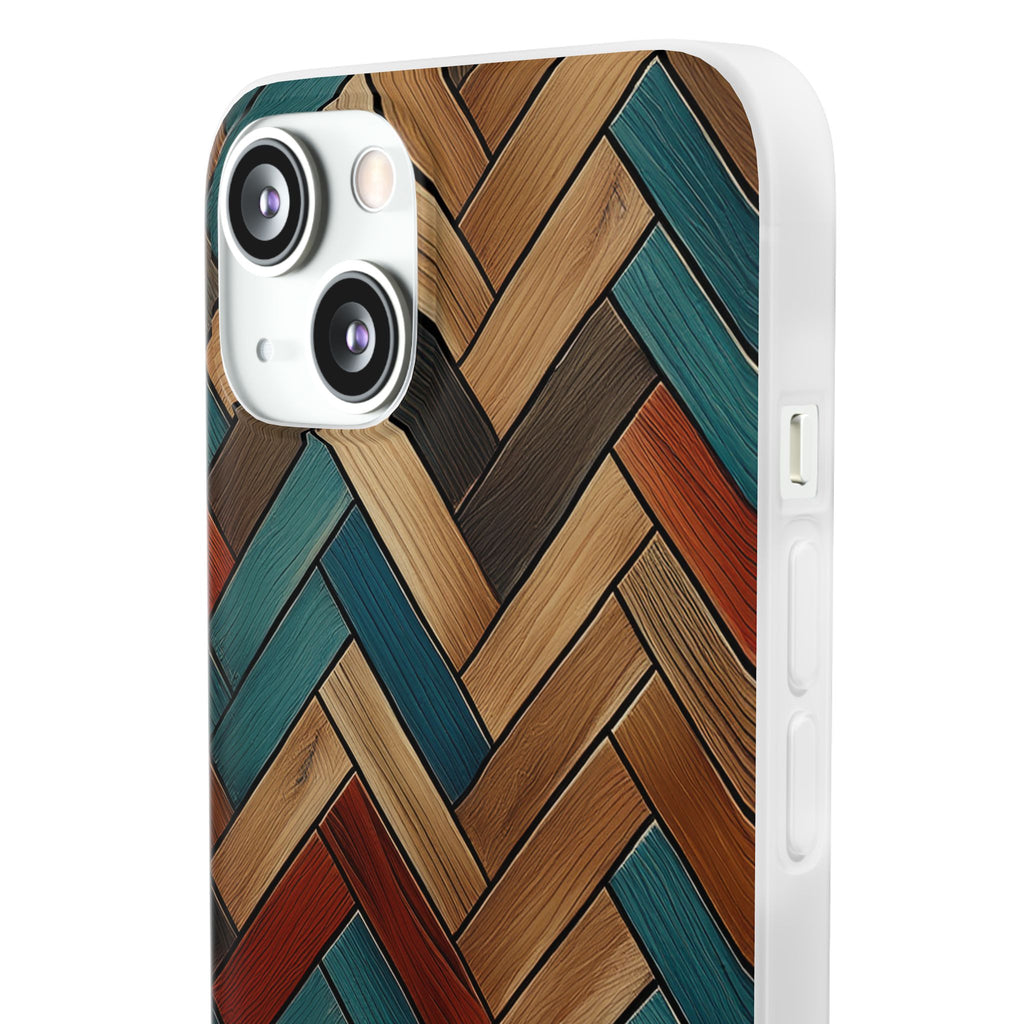 Herringbone Wood Pattern Flexi Phone Case