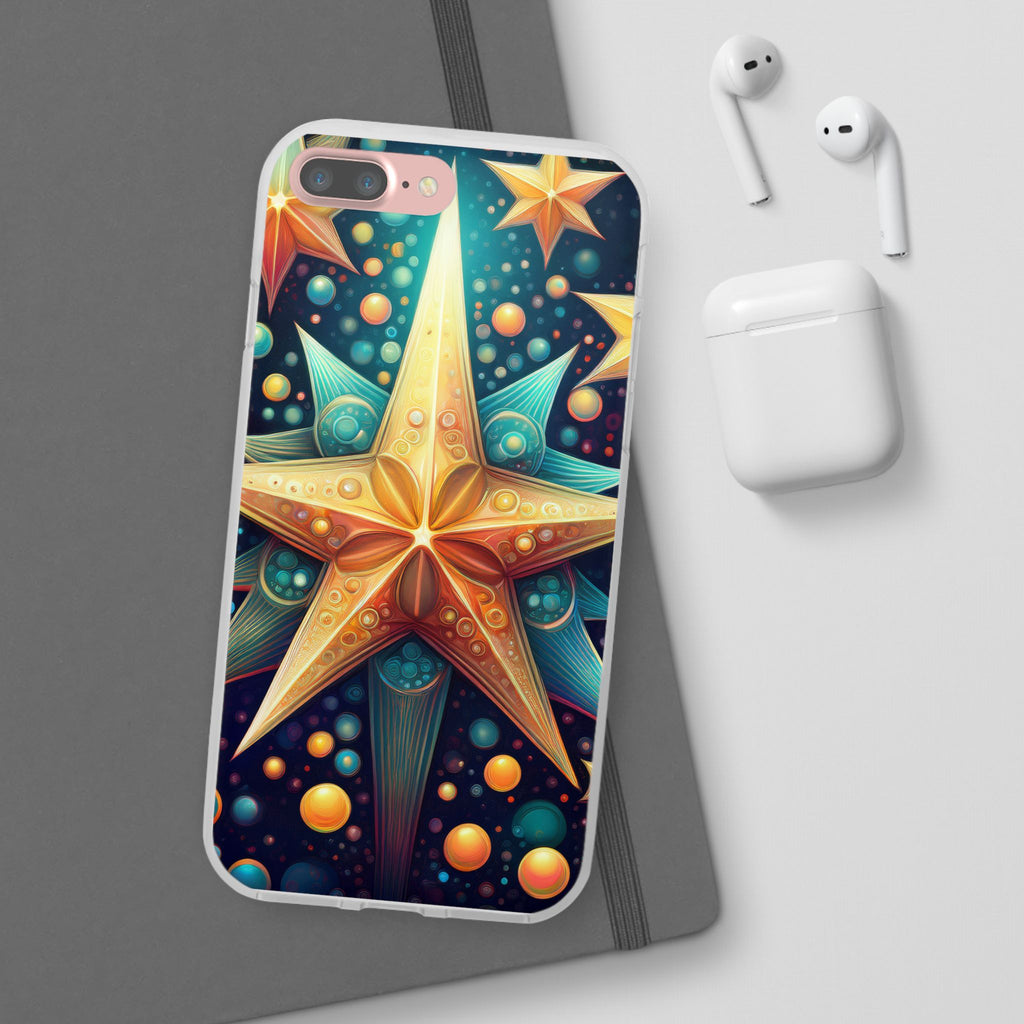 Starburst Galaxy Phone Case — Colorful Cosmic Star Design Flexible Case