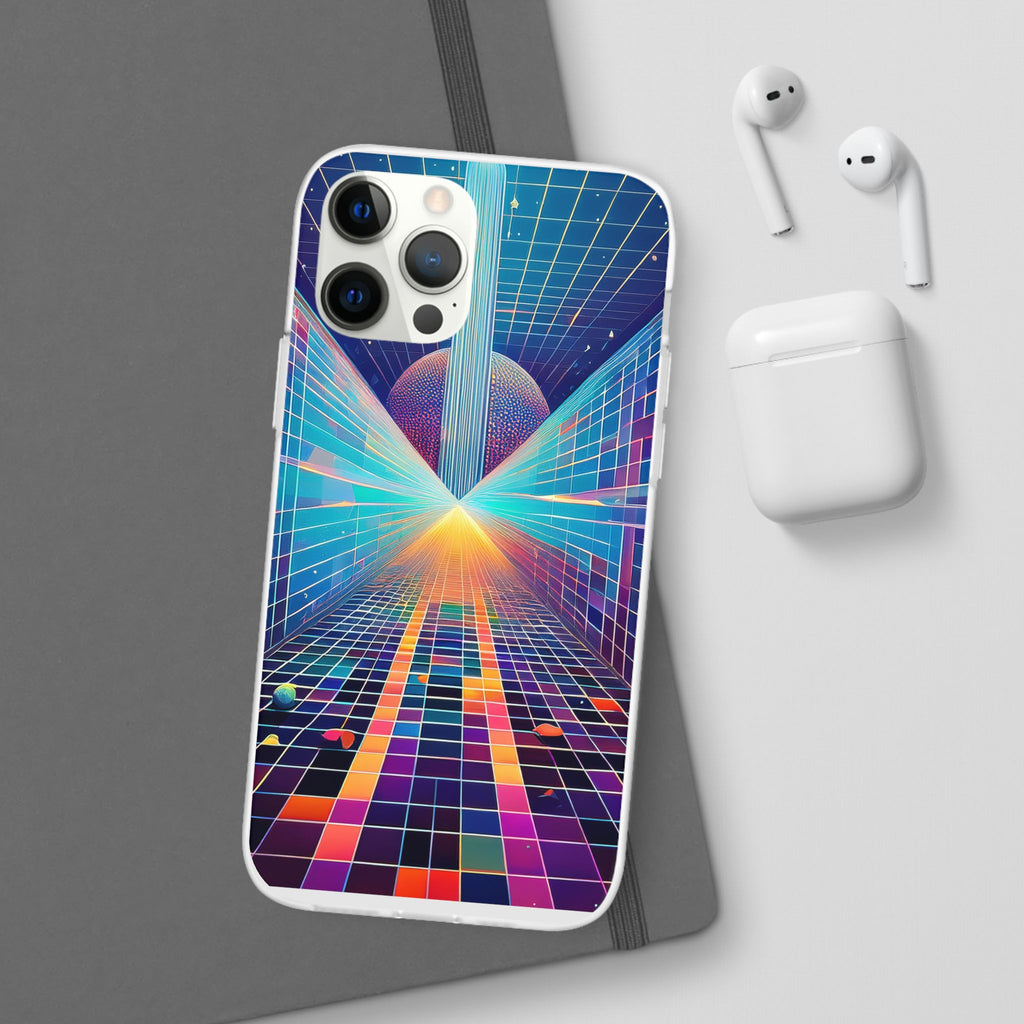 Retro Wave Phone Case — Neon Grid Sci‑Fi iPhone Cover