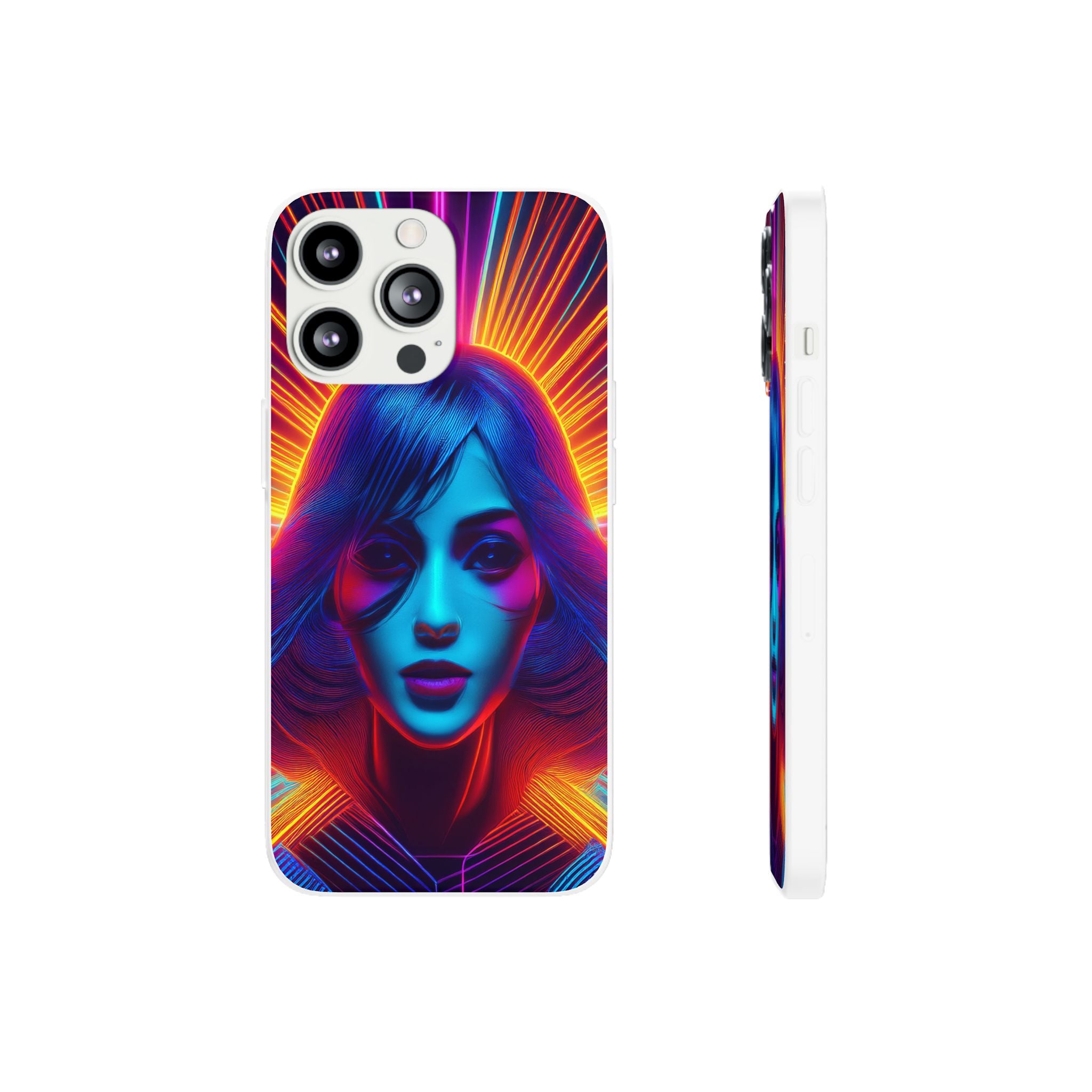 Phone Case — Neon Retro Portrait Mandala