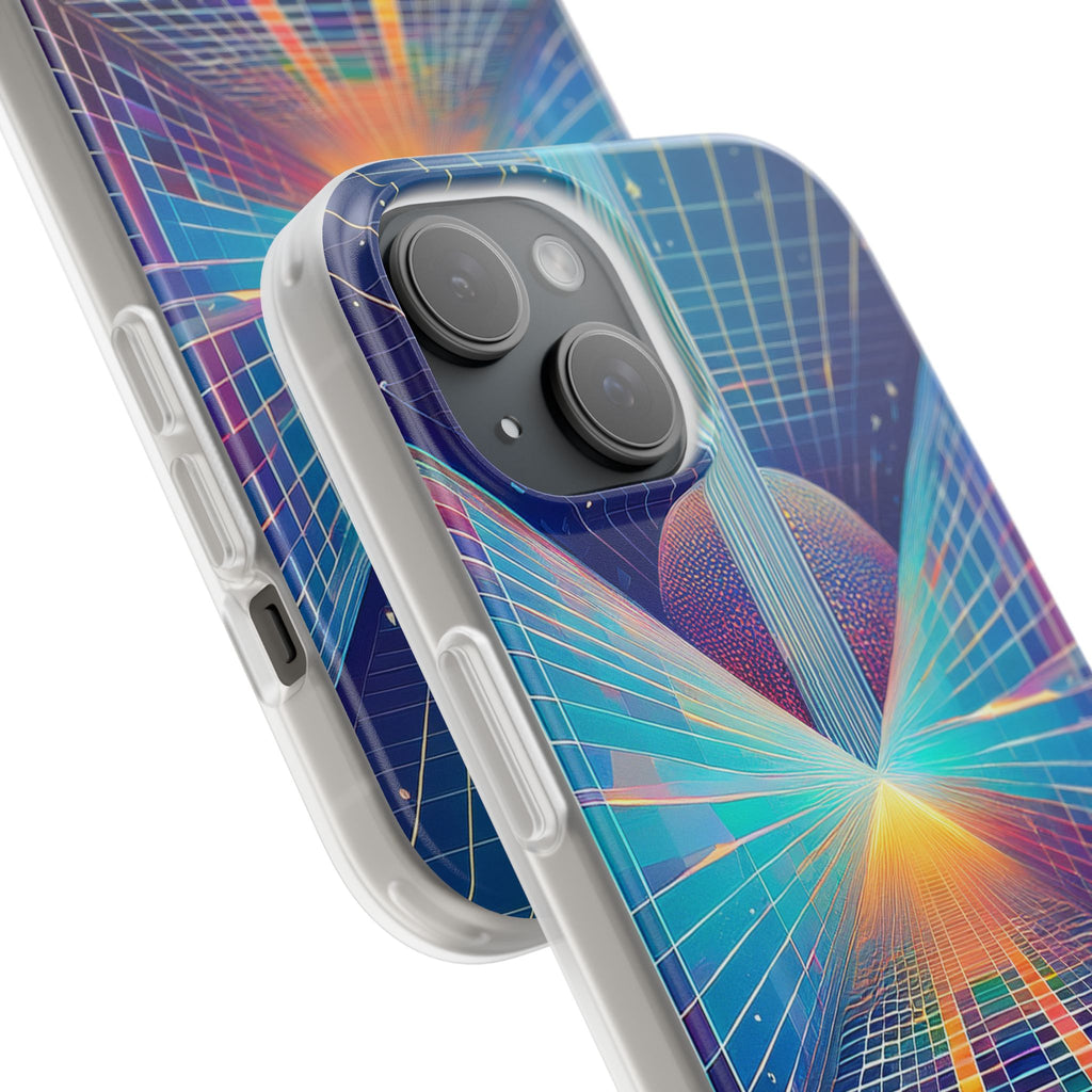 Retro Wave Phone Case — Neon Grid Sci‑Fi iPhone Cover