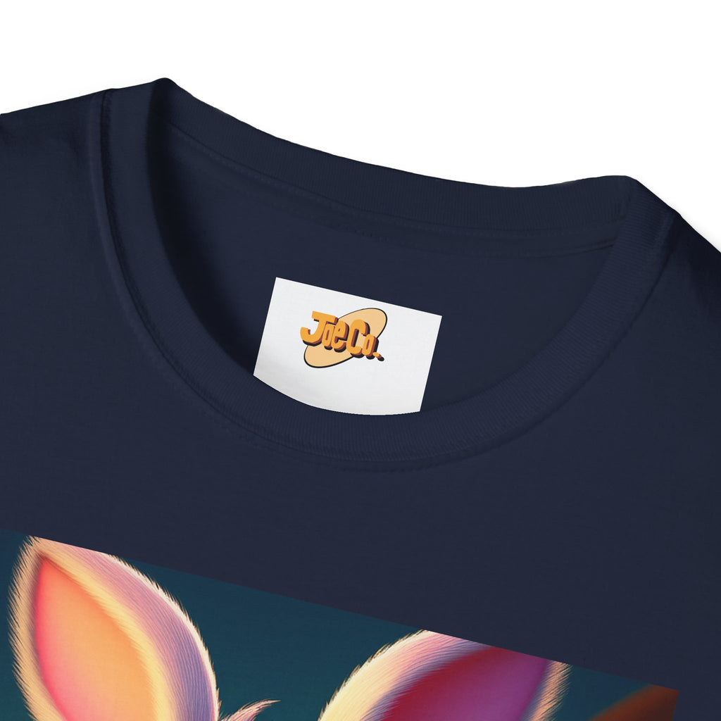 Easter Bunny Kids T-Shirt — Cute Cartoon Rabbit with Colorful Eggs