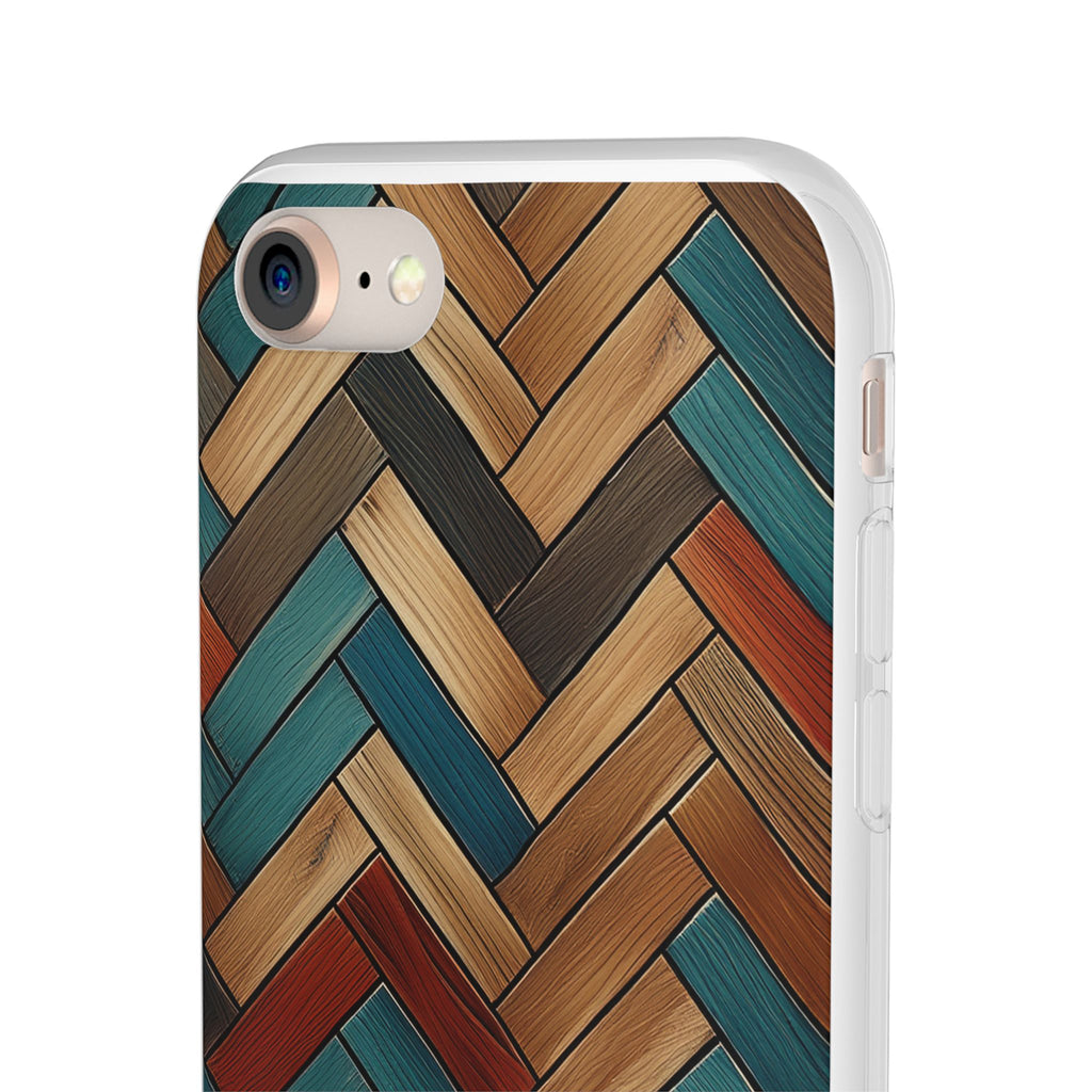 Herringbone Wood Pattern Flexi Phone Case