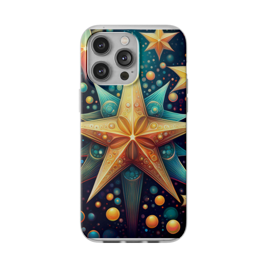Starburst Galaxy Phone Case — Colorful Cosmic Star Design Flexible Case